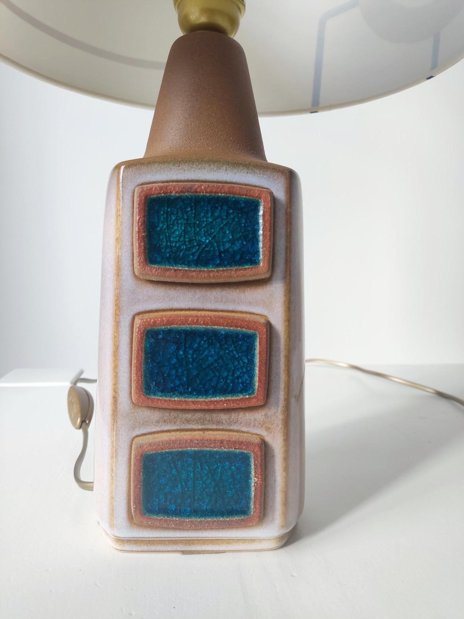 Ceramic Pair of danish ceramics lamps by Soholm  For Sale