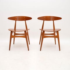 Pair of Danish "CH33" Chairs by Hans Wegner for Carl Hansen & Son