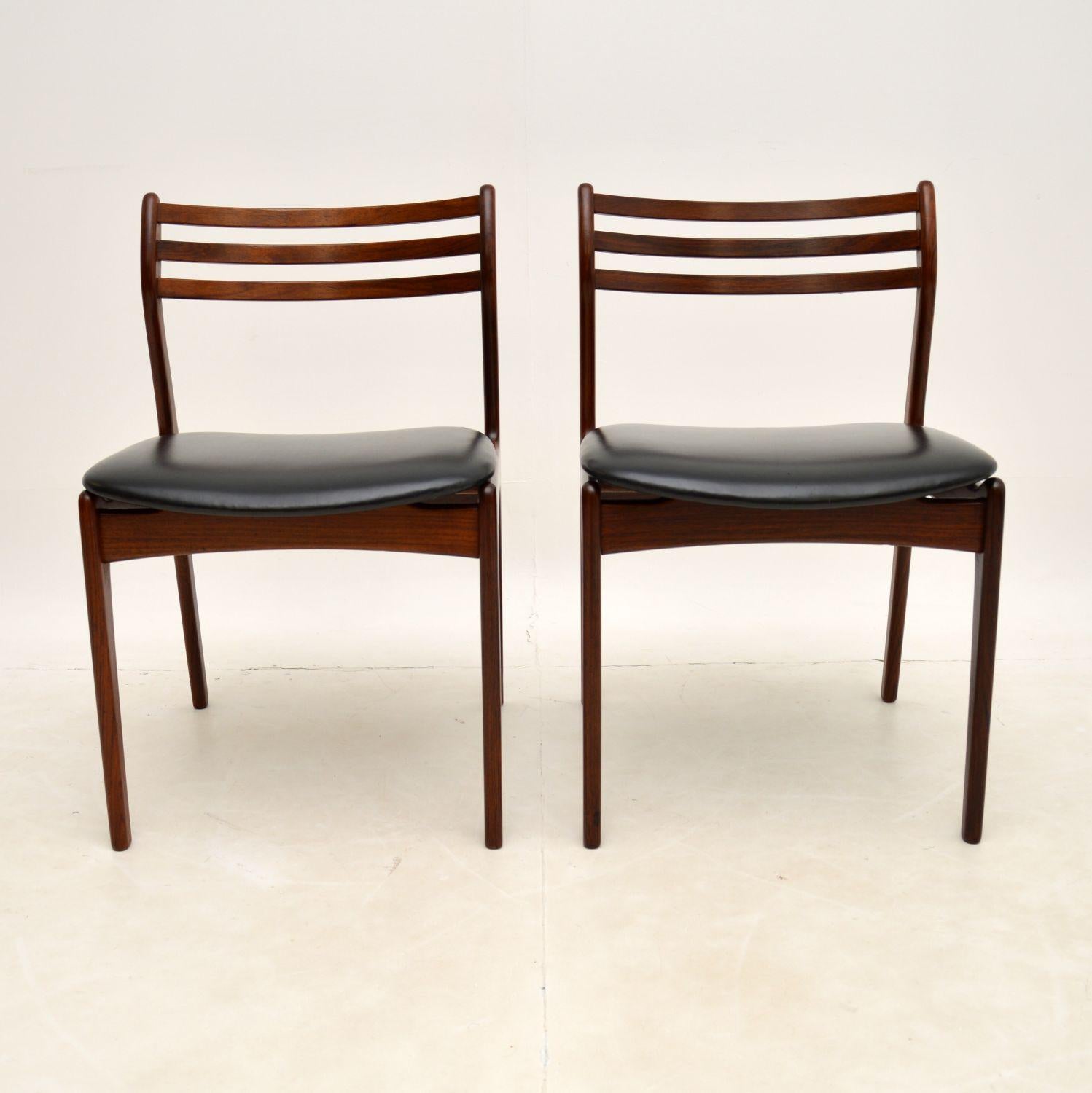 Wood Pair of Danish Chairs by P.E. Jørgensen for Farso Stolefabrik