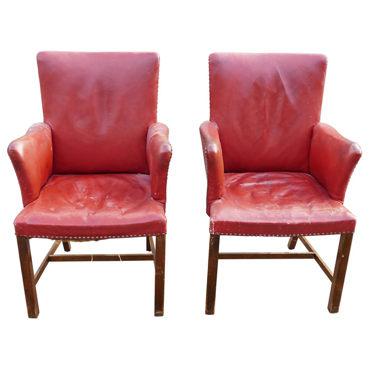 Pair of Danish armchairs from the 1930s in the style of Kaare Klint