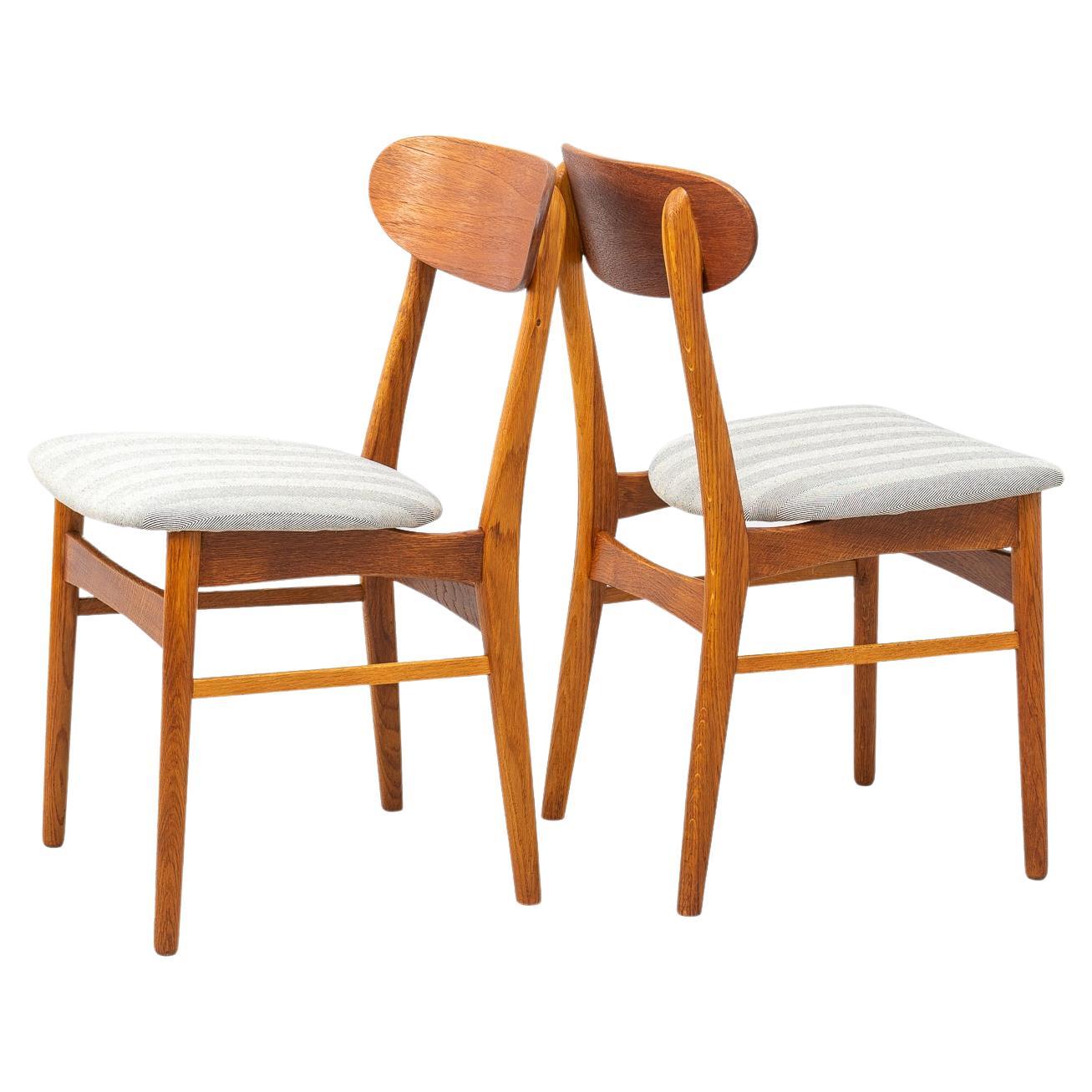 Paar dänische Stühle aus Teakholz, um 1960
