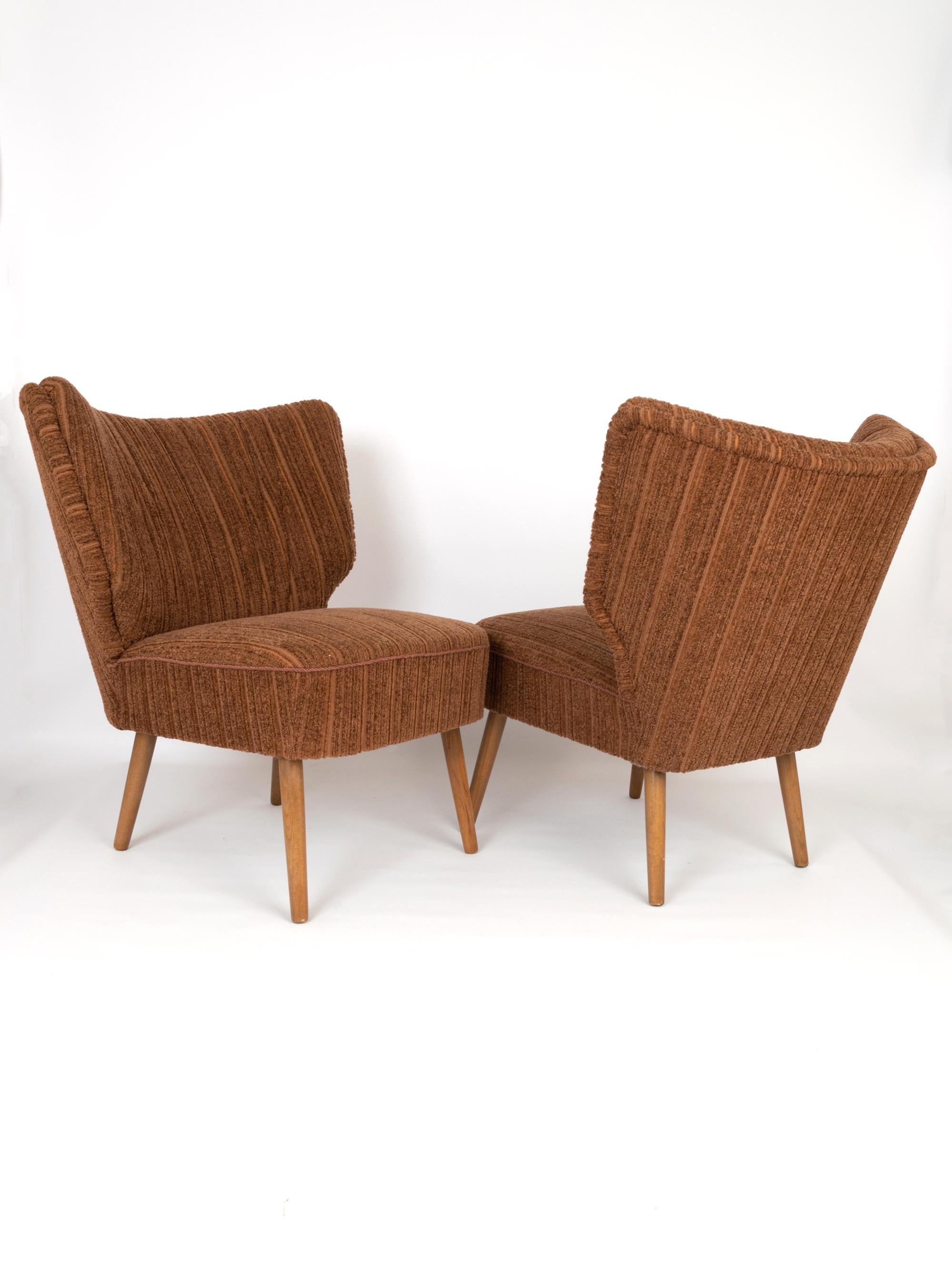 Paire de chaises longues danoises de cocktail, vers 1950 en vente 3