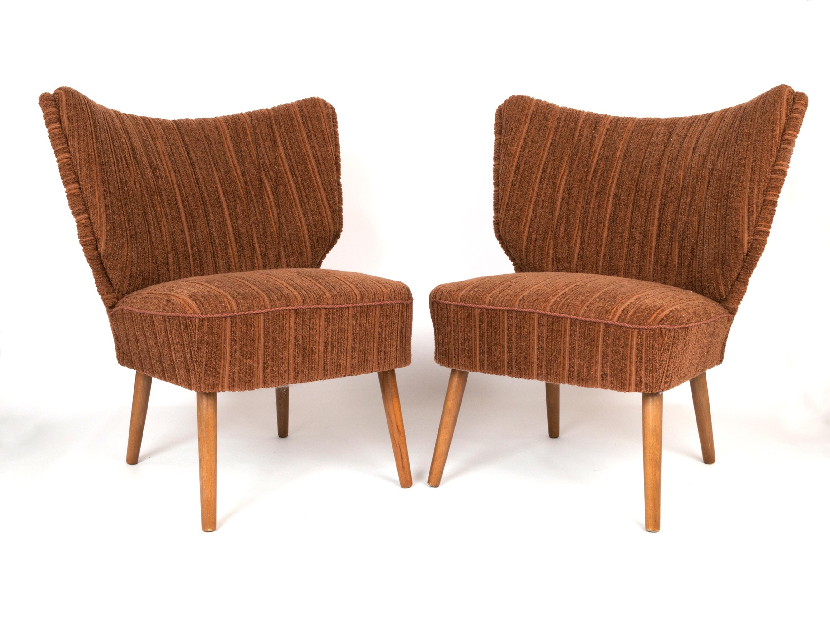 Pair of Danish Cocktail Lounge Chairs, C.1950 For Sale 2