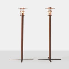 Paire de lampes de trottoir en cuivre danoises