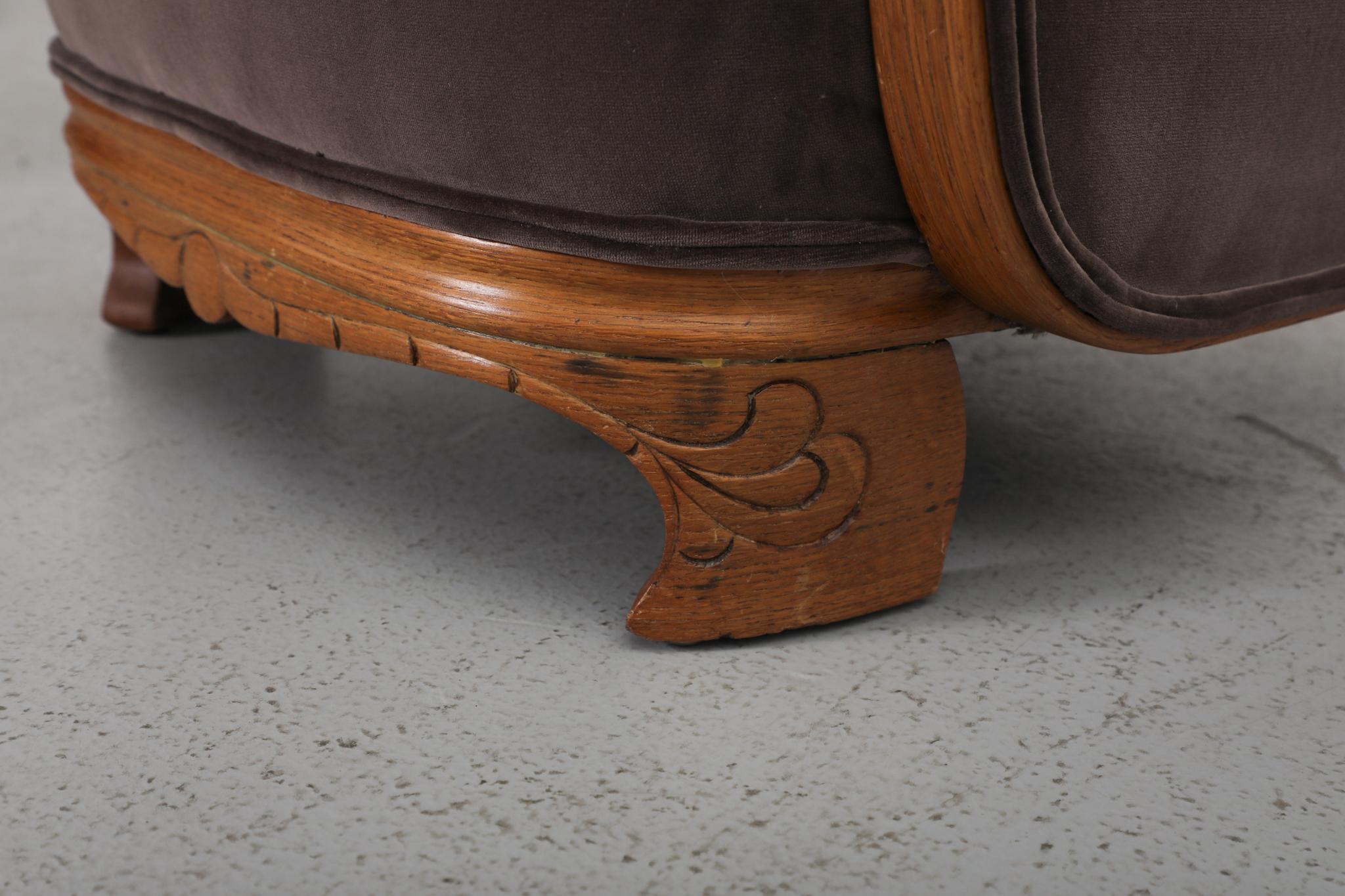Paire de chaises longues en velours café de style déco danois en vente 8