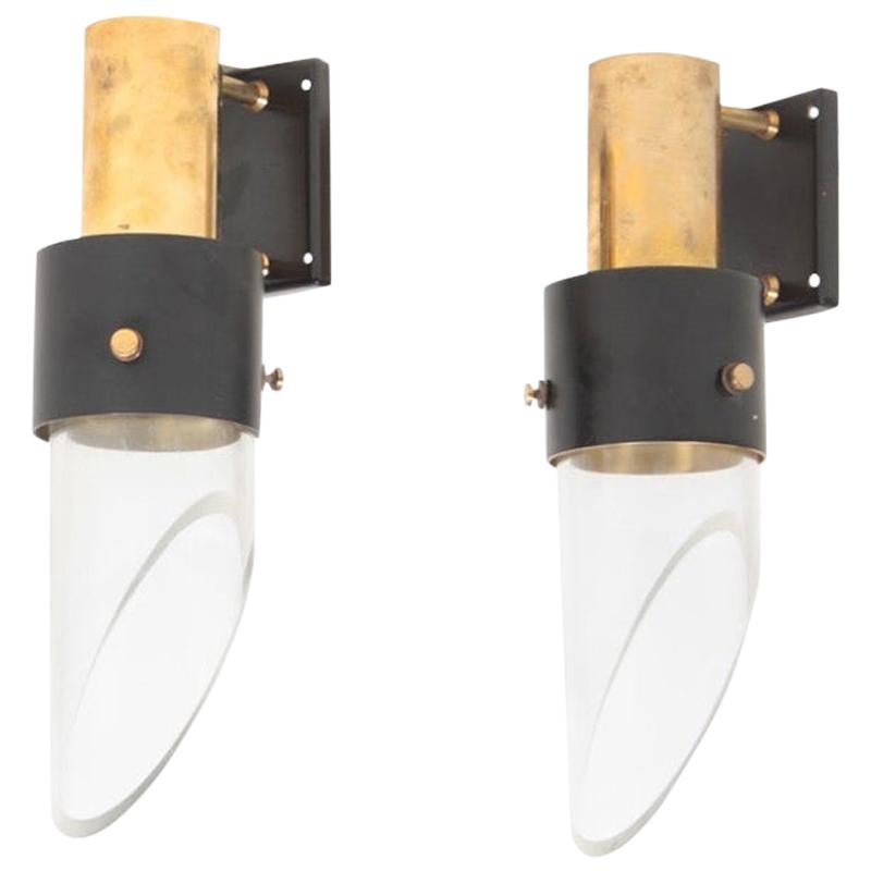 Pair of Danish Design Midcentury Wall Sconces by Kay Kørbing, 1960s For Sale