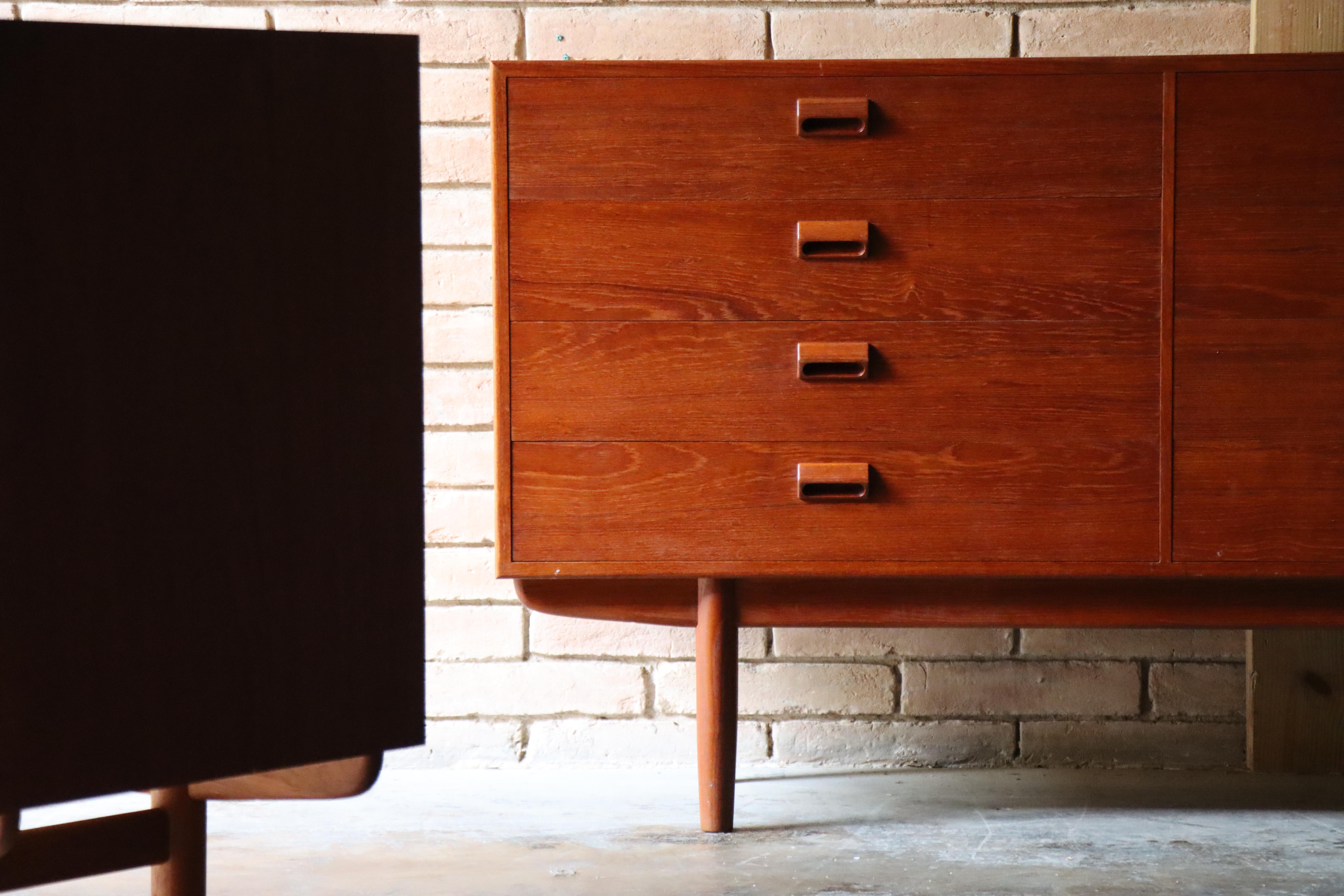 Pair of Danish Dressers by Borge Mogensen - Soborg Denmark, 1960s, Teak  For Sale 1