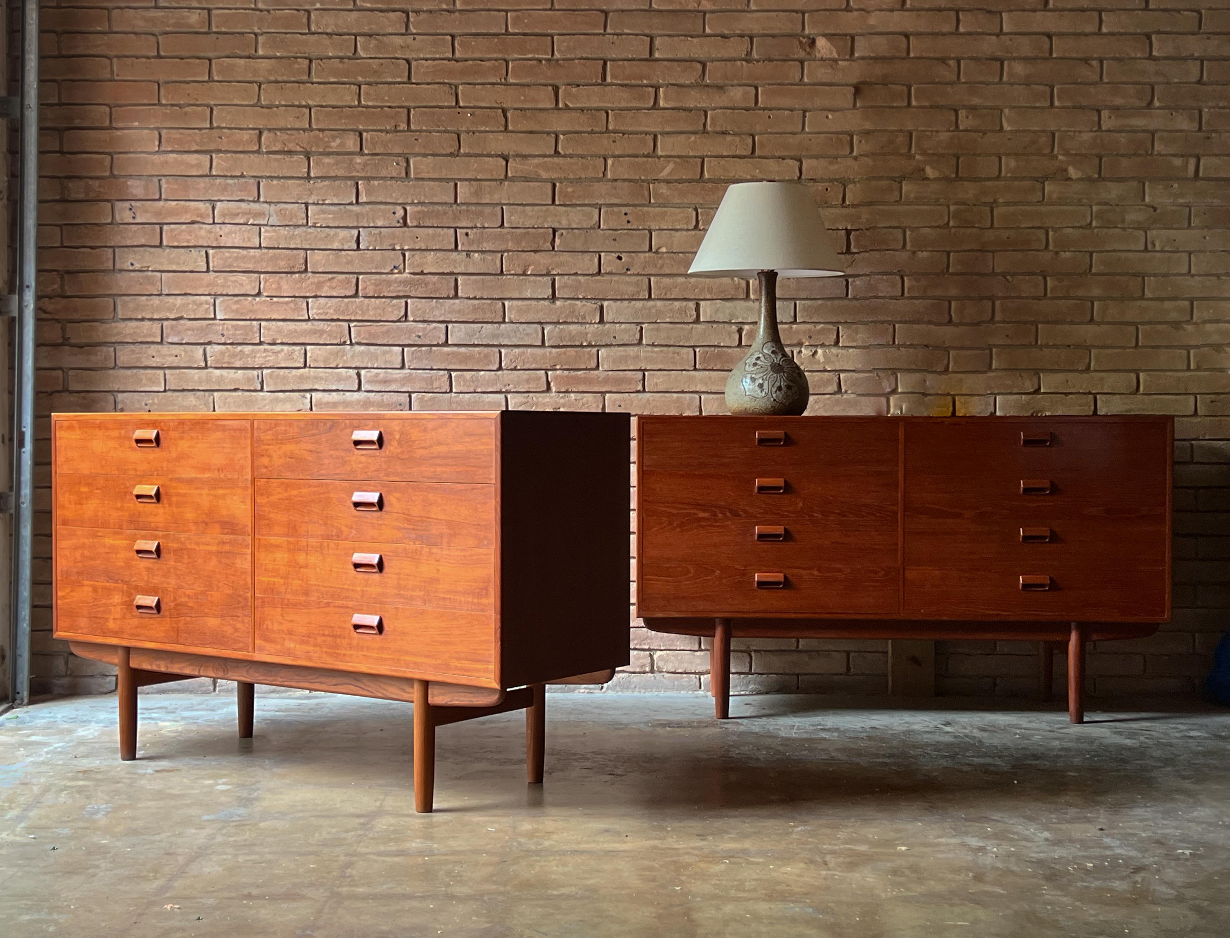 Pair of Danish Dressers by Borge Mogensen - Soborg Denmark, 1960s, Teak  For Sale 2