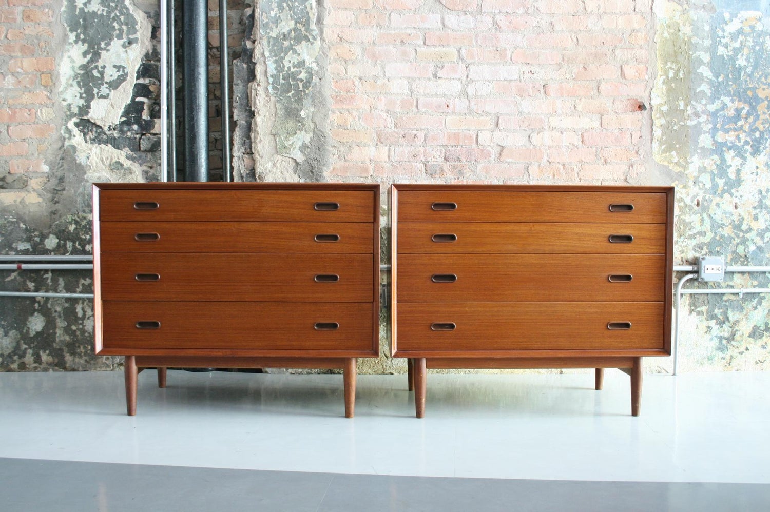 Pair Of Danish Dressers Or Chests By Arne Vodder For Sibast