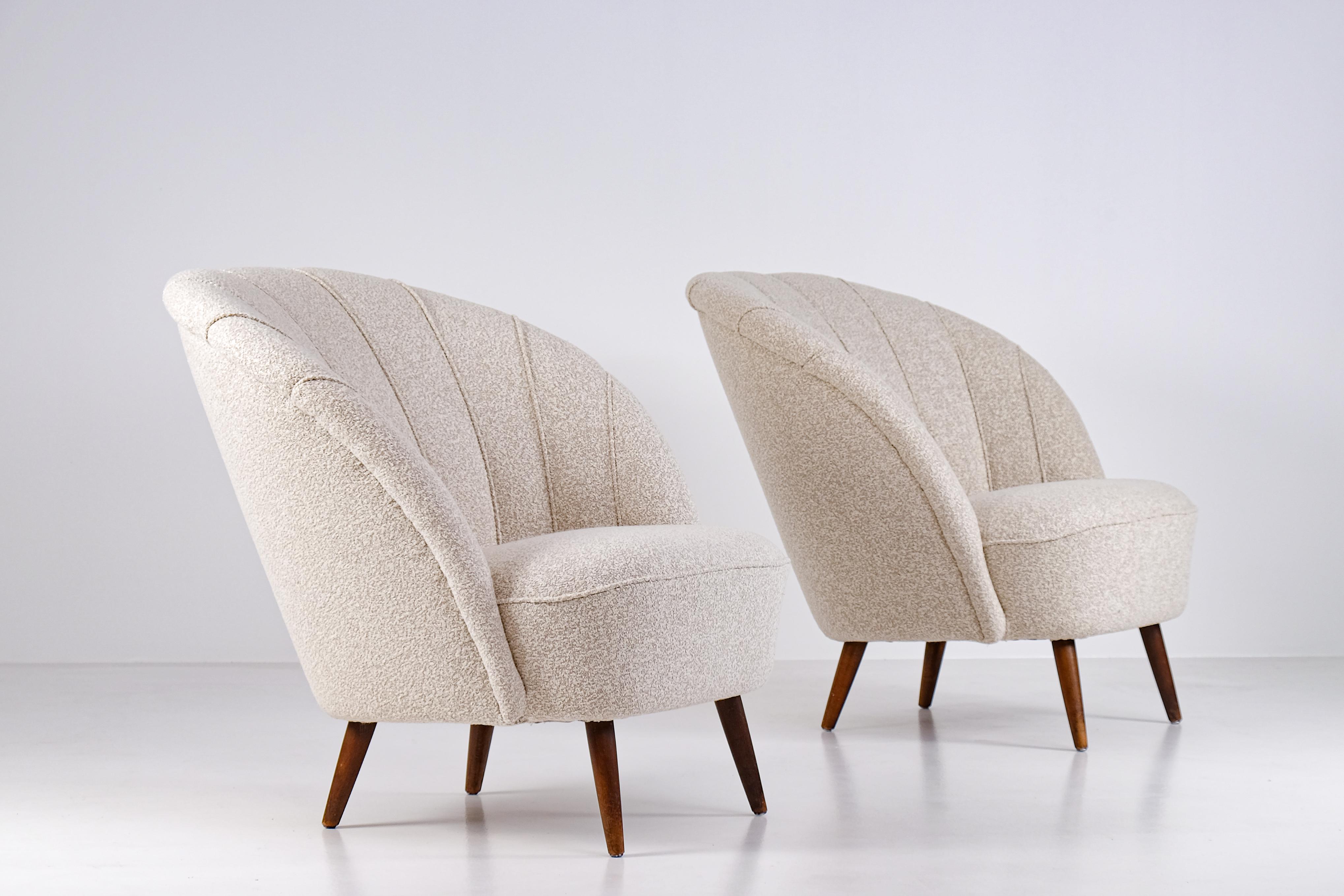 Dänische Easy Chairs, 1940er Jahre, Paar im Angebot 5