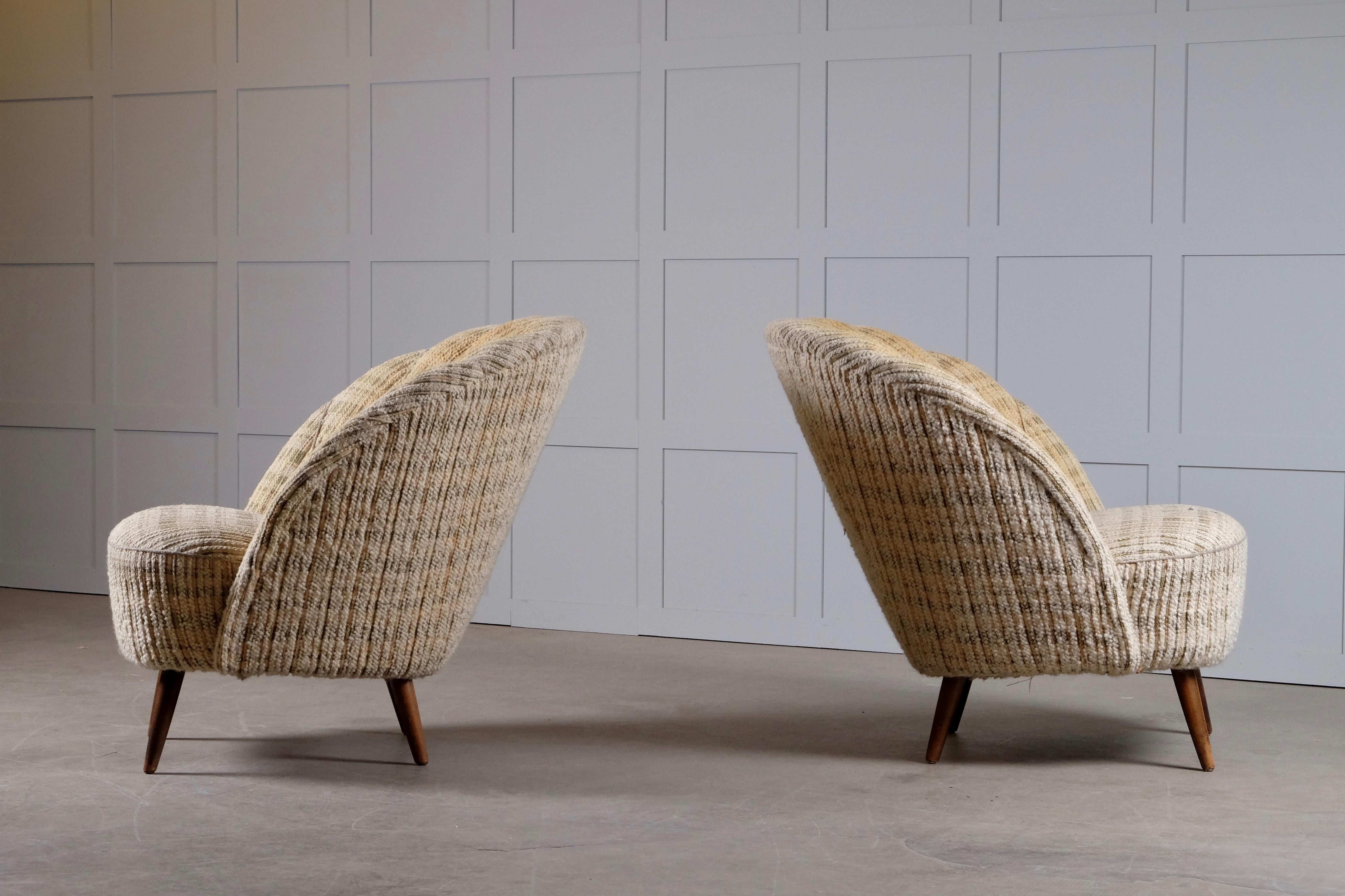 Scandinavian Modern Pair of Danish Easy Chairs, 1940s