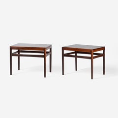Pair of Danish Edmund Jorgensen Rosewood Side Tables c1950s