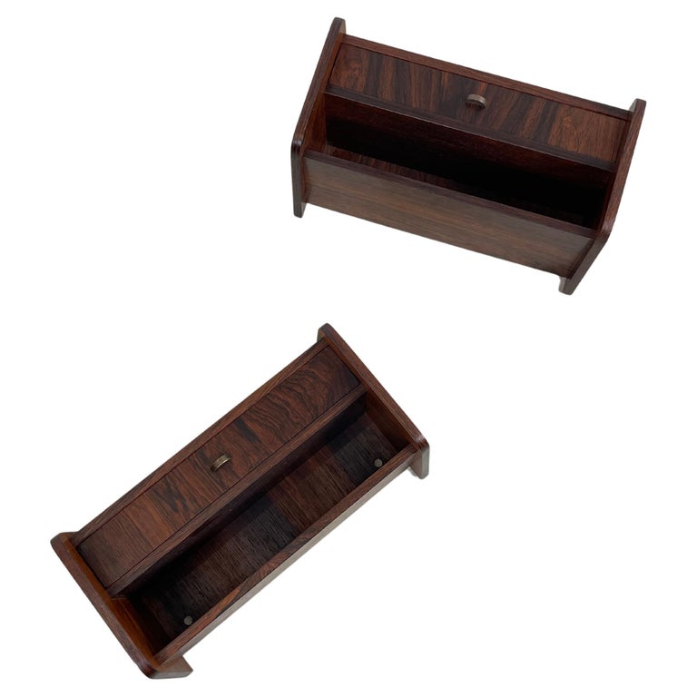 Pair of Danish Floating Night Stands in Rosewood For Sale at 1stDibs