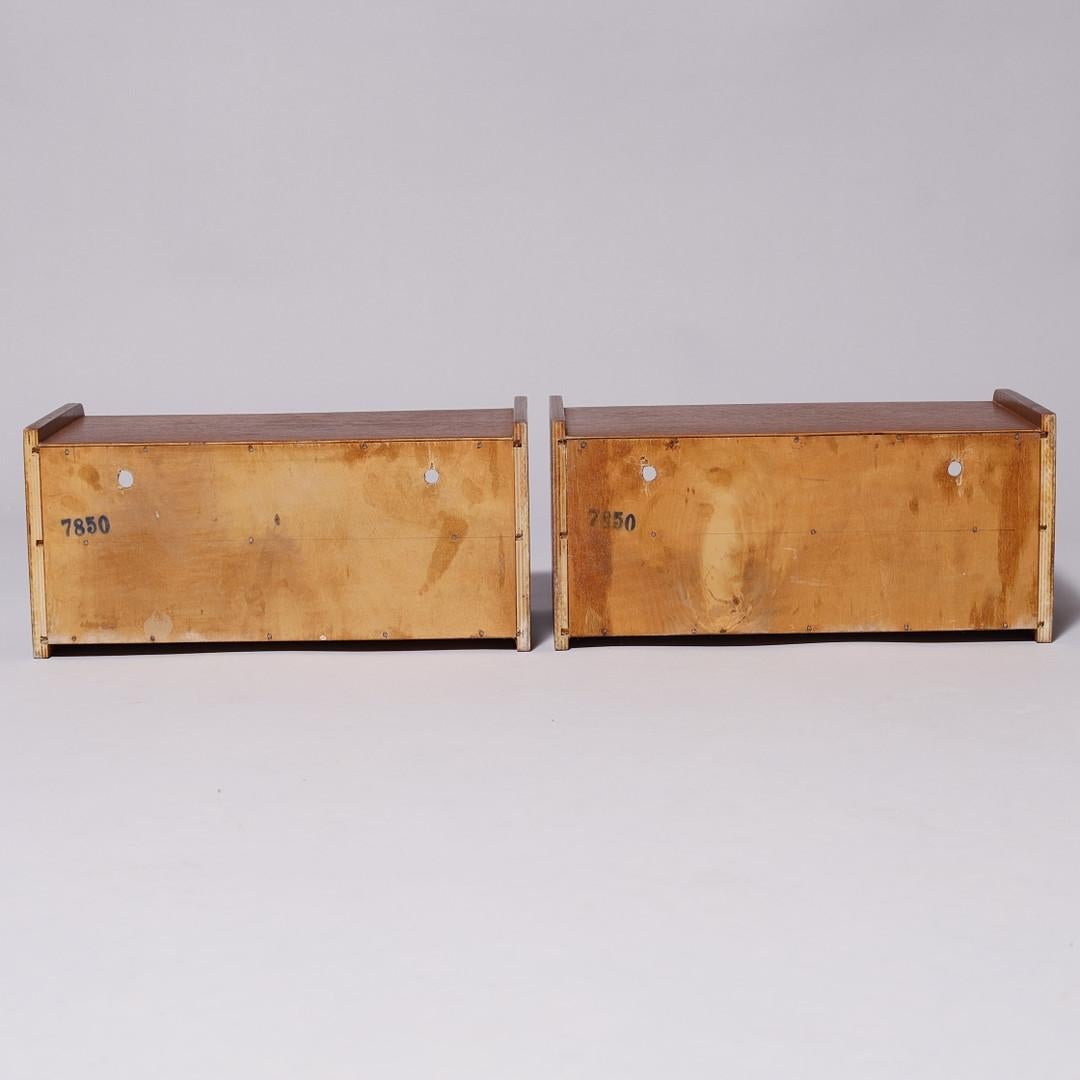 20th Century Pair of Danish Floating Night Stands in Teak 1960s MCM For Sale