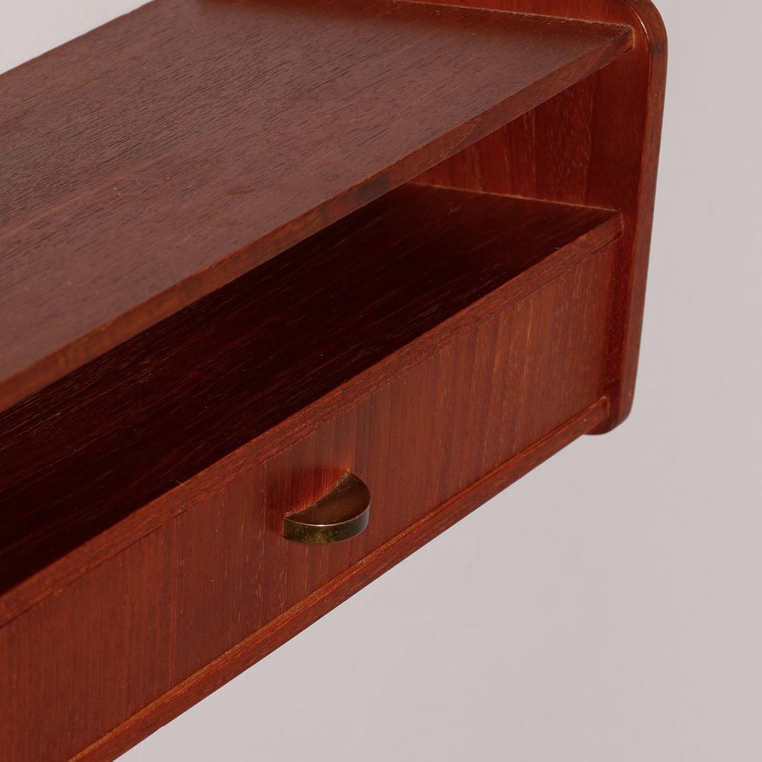 Pair of Danish Floating Night Stands in Teak 1960s MCM For Sale 1