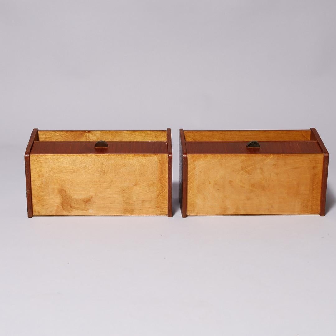 Pair of Danish Floating Night Stands in Teak 1960s MCM For Sale 2