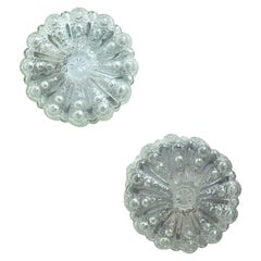 Vintage Pair of Danish Flush Mount Ceiling Lights