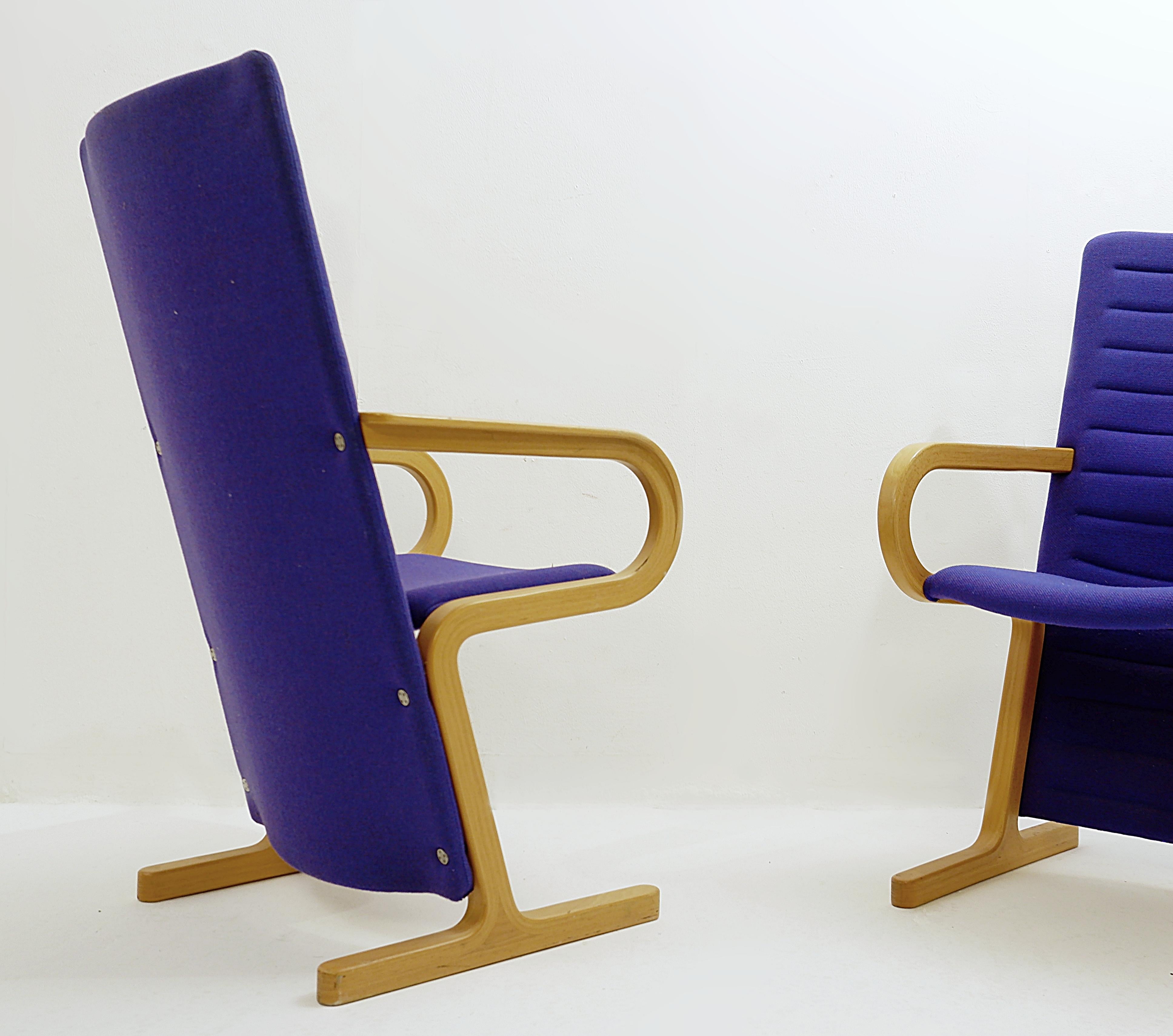 Pair of Danish High Back Armchairs by Rud Thygesen and Johnny Sørensen 1