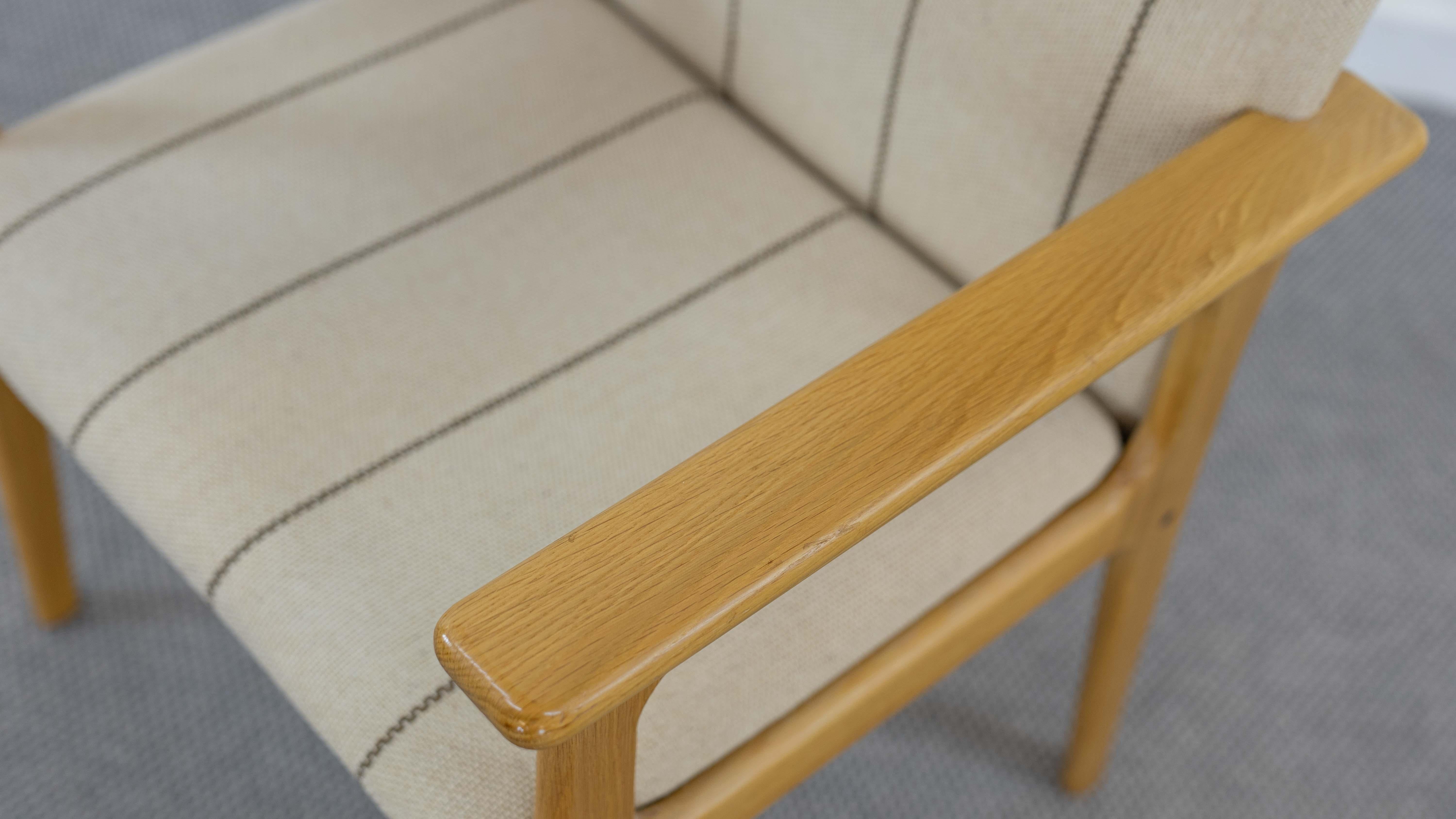 Pair of danish Highback Chairs by Domus Danica in oakwood For Sale 11