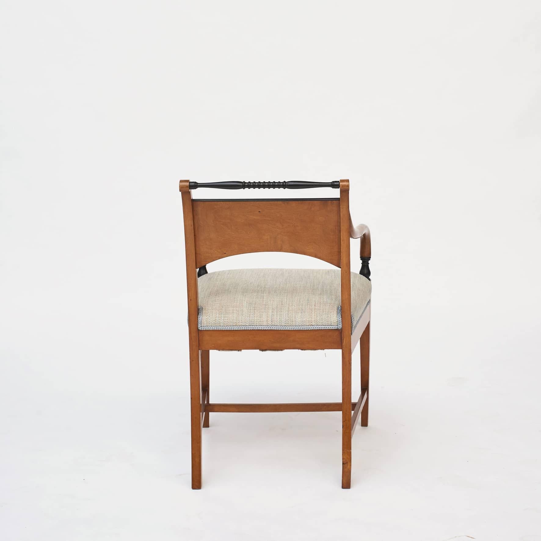 Paar dänische Sessel aus Birkenholz im späten Empire-Stil mit Intarsien, 1810-1820 im Angebot 6