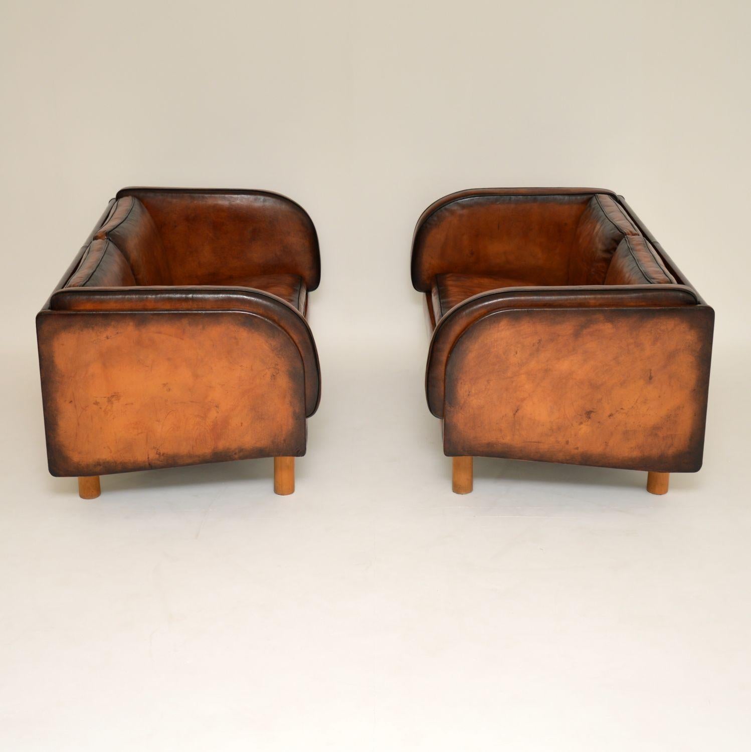vintage danish leather sofa