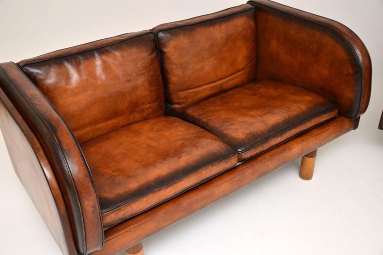 Pair of Danish Leather Vintage Sofas by Gammelgaard at 1stDibs