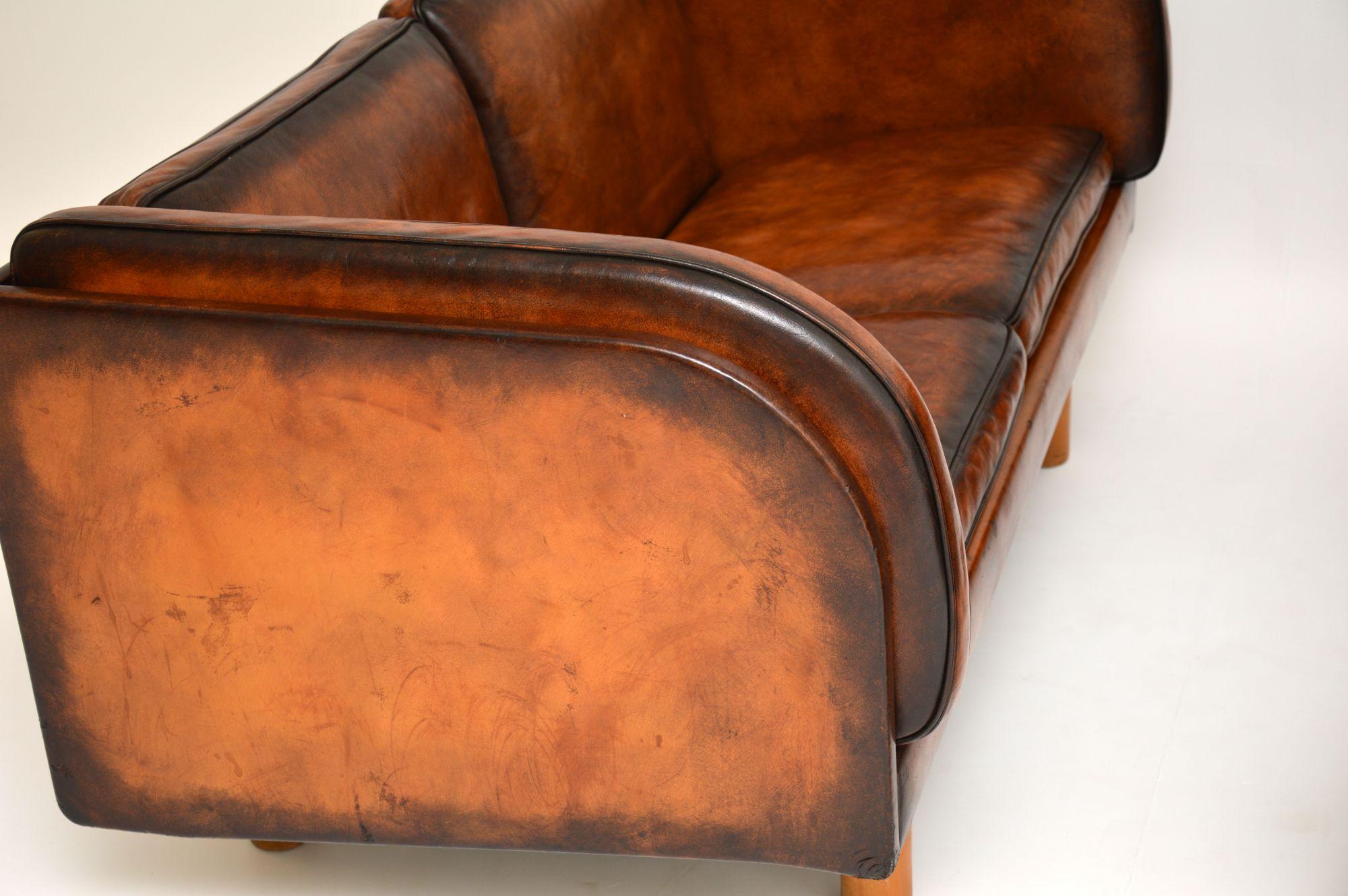 Pair of Danish Leather Vintage Sofas by Jorgen Gammelgaard 3