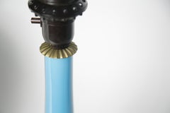 Pareja de lámparas danesas de cristal Kastrup azul claro, 1960