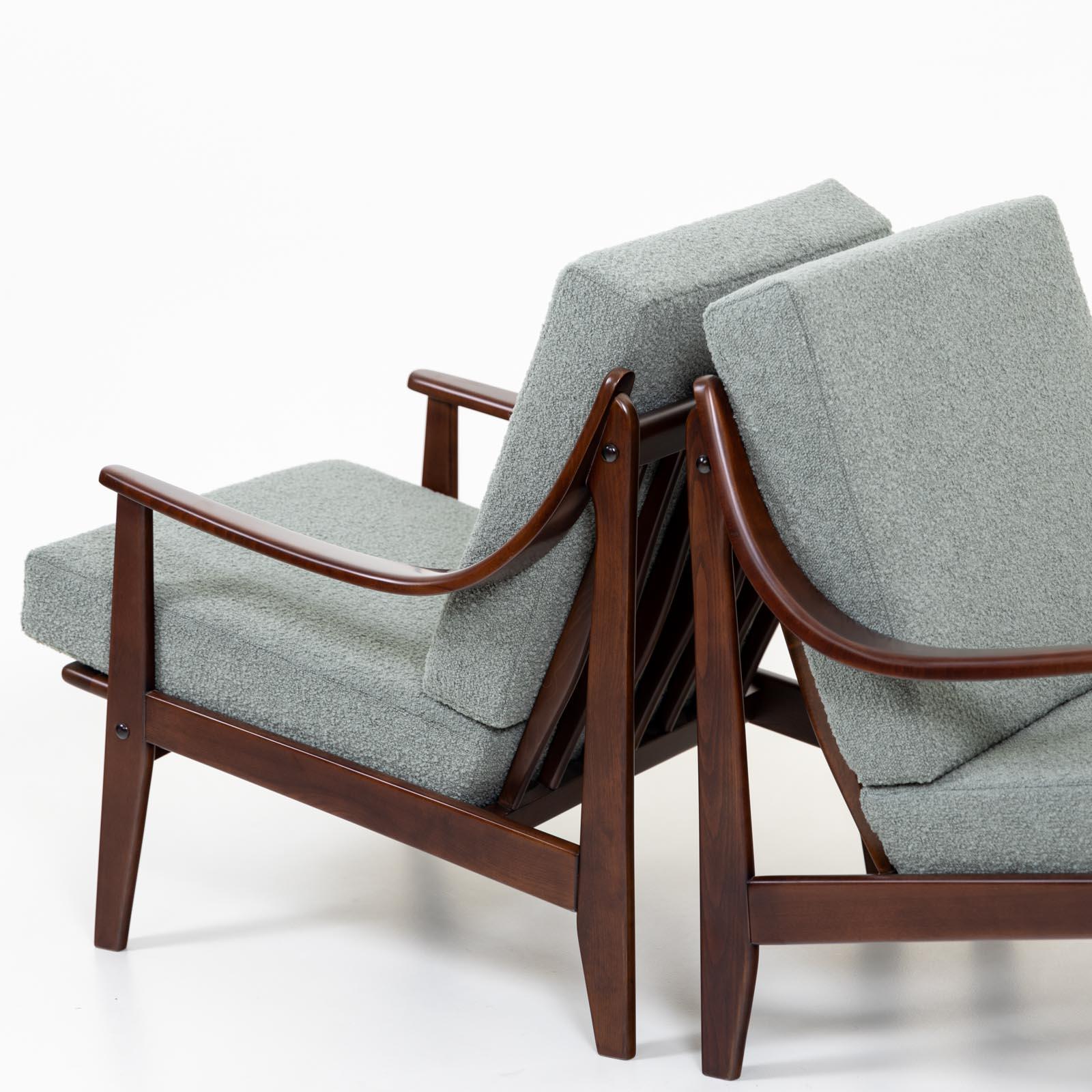 Mid-Century Modern Pair of Danish Lounge Chairs, 1960s For Sale