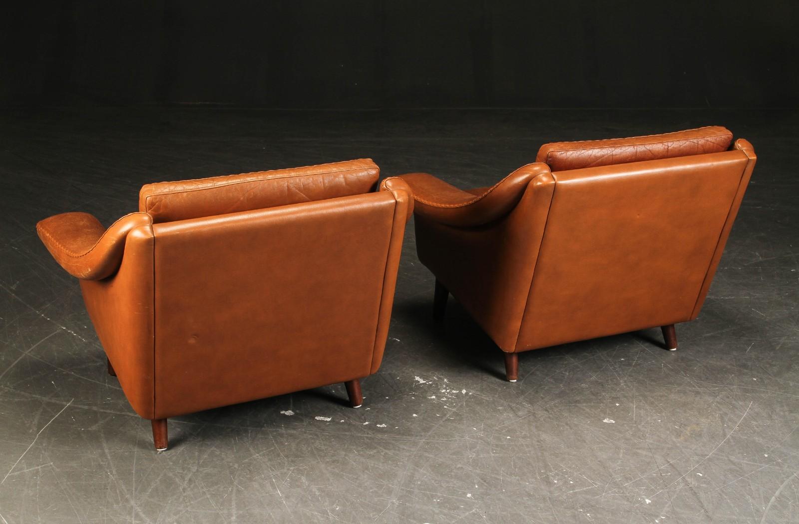 Scandinavian Modern Pair of Danish Lounge Chairs by Aage Christiansen for Eran Møbler
