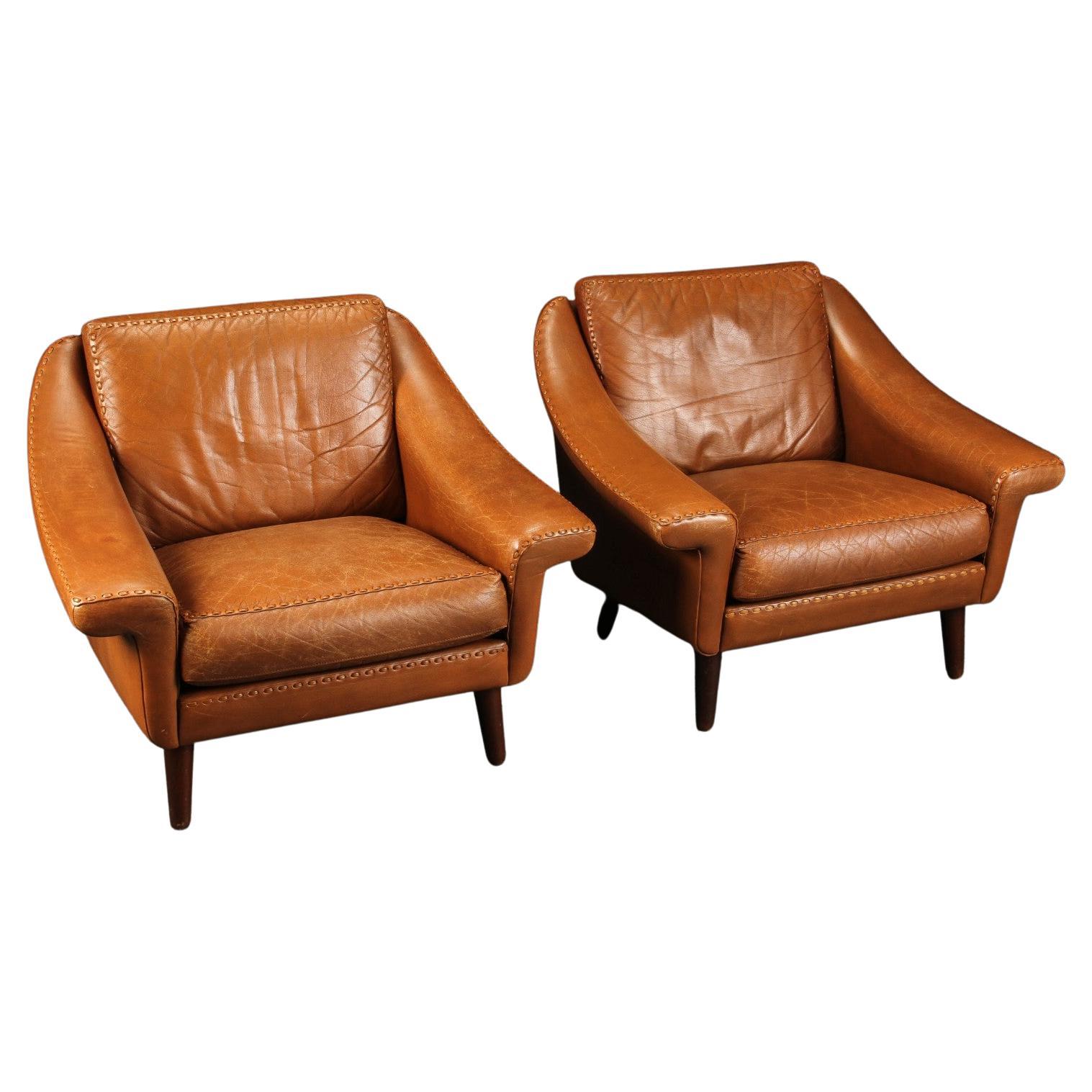Pair of Danish Lounge Chairs by Aage Christiansen for Eran Møbler