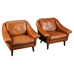 Pair of Danish Lounge Chairs by Aage Christiansen for Eran Møbler