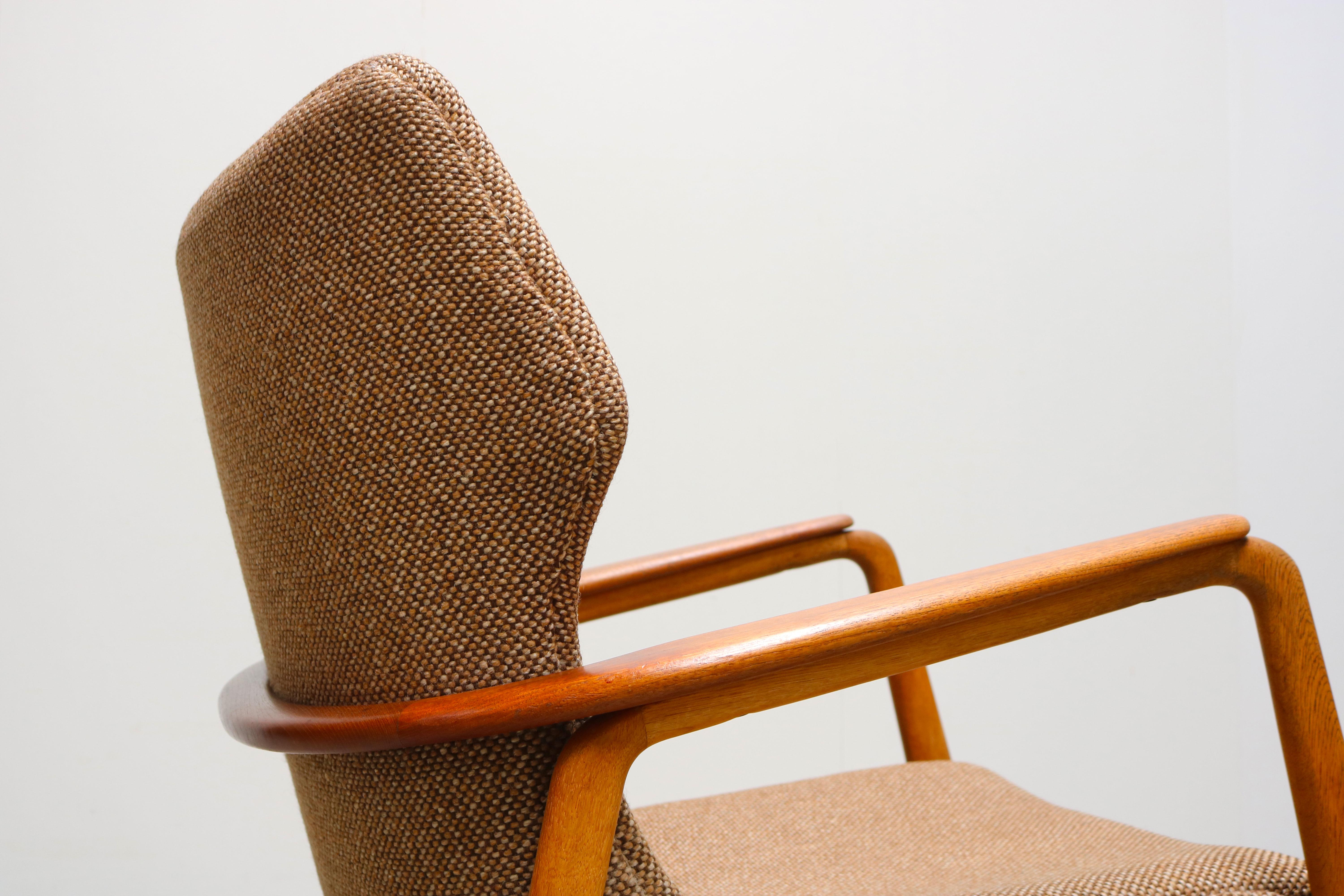 Pair of Danish Lounge Chairs by Aksel Bender Madsen 1952 Bovenkamp Teak Brown 3