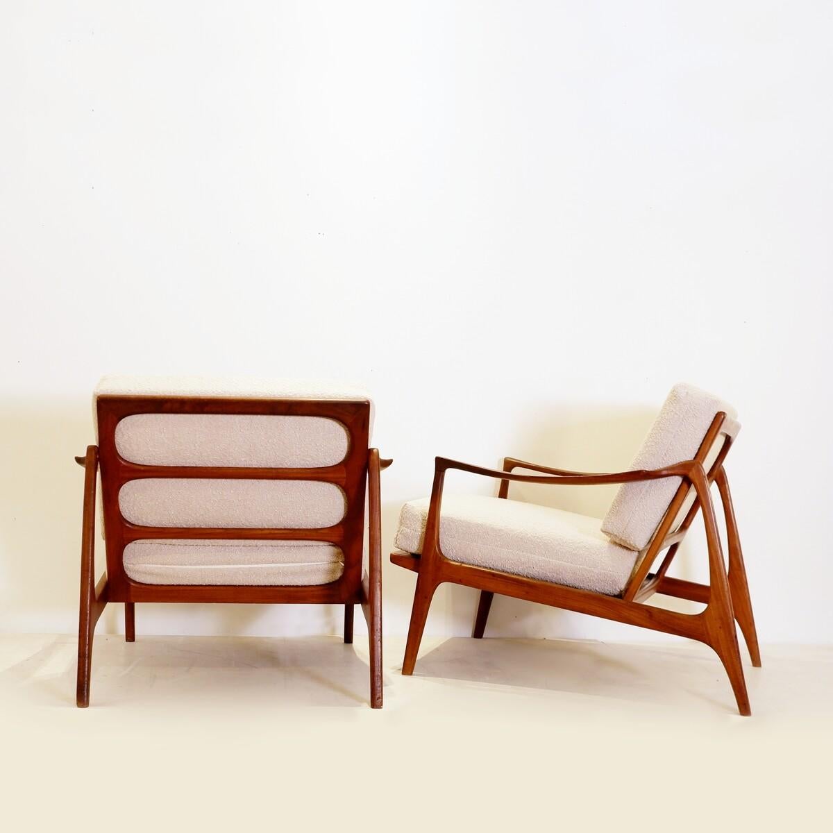 Pair of Danish Lounge Chairs by Grete Jalk 1960s - 2 pairs available For Sale 3