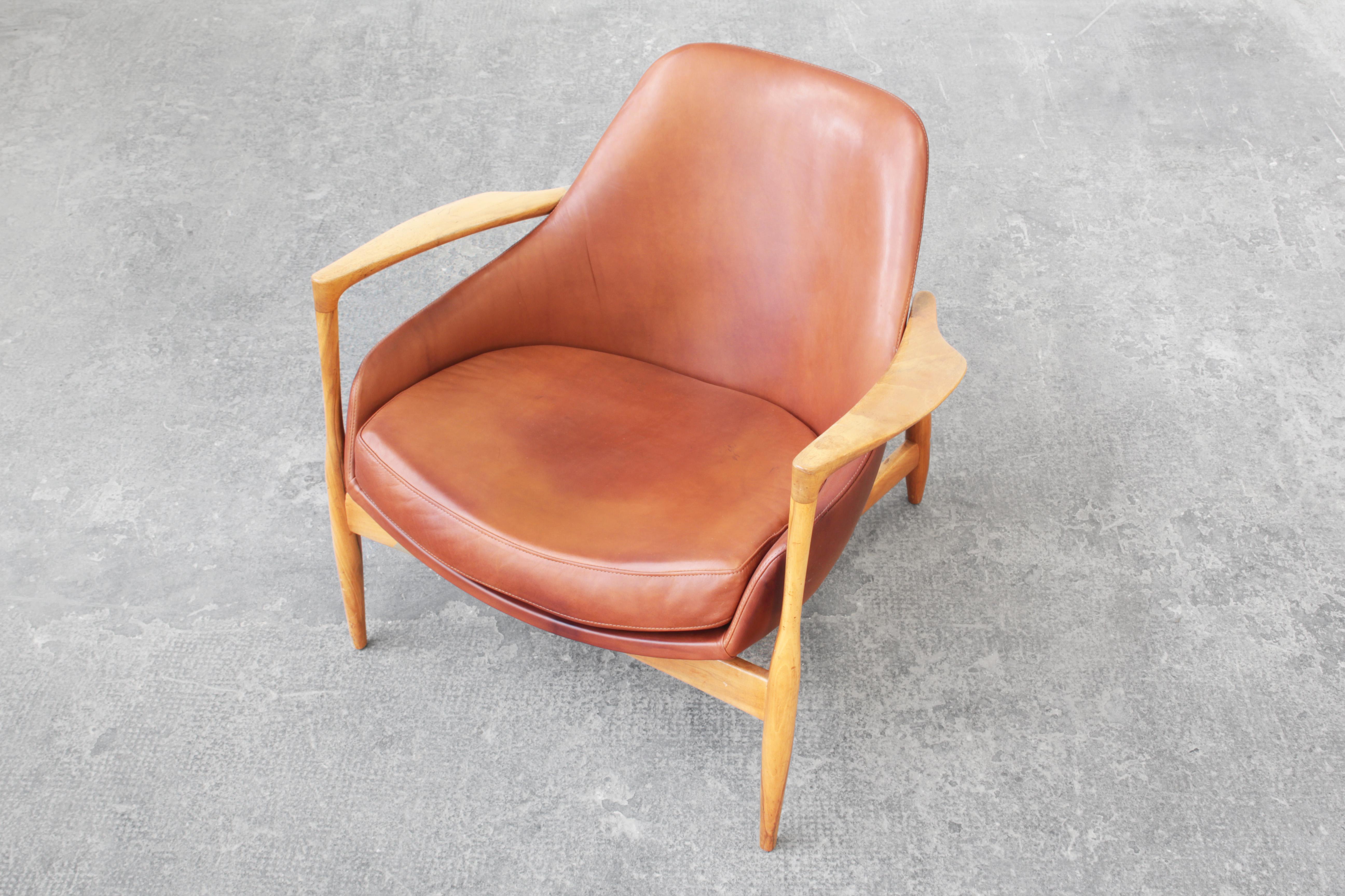 Pair of Danish Lounge Chairs by Ib Kofod Larsen, Denmark, 1960ies For Sale 3