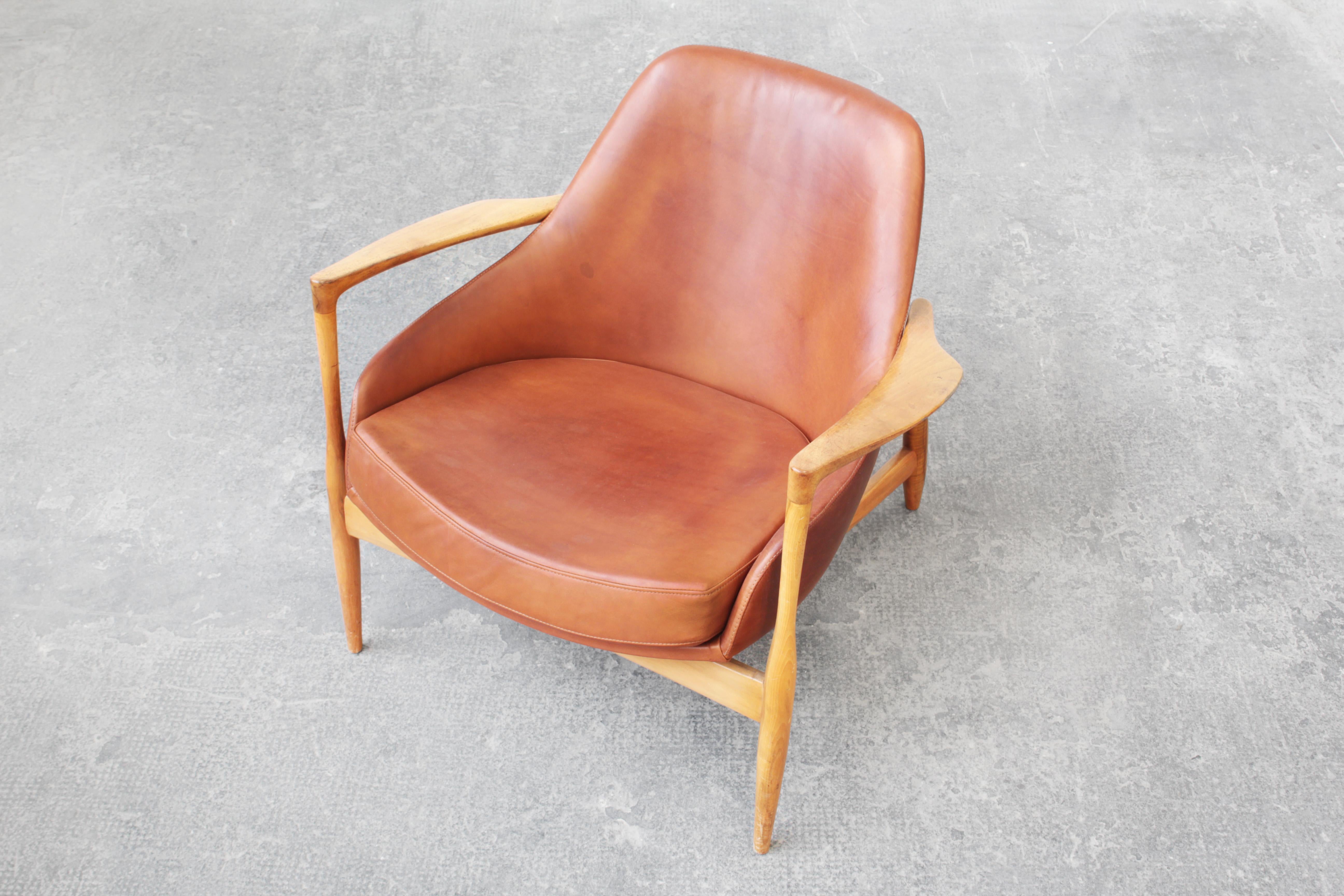 Pair of Danish Lounge Chairs by Ib Kofod Larsen, Denmark, 1960ies For Sale 4