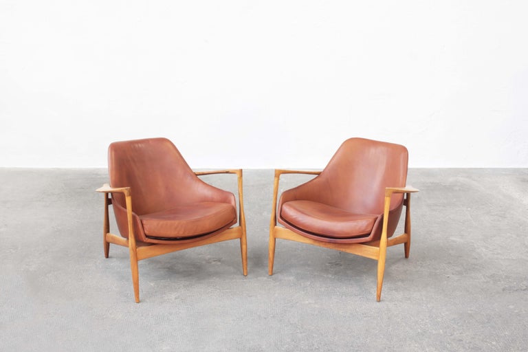 Pair of Danish Lounge Chairs by Ib Kofod Larsen, Denmark, 1960ies For Sale 5