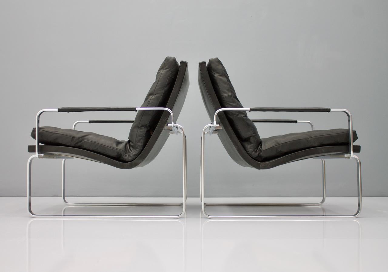 Scandinavian Modern Pair of Danish Lounge Chairs by Jørgen Lund & Ole Larsen for Bo-Ex