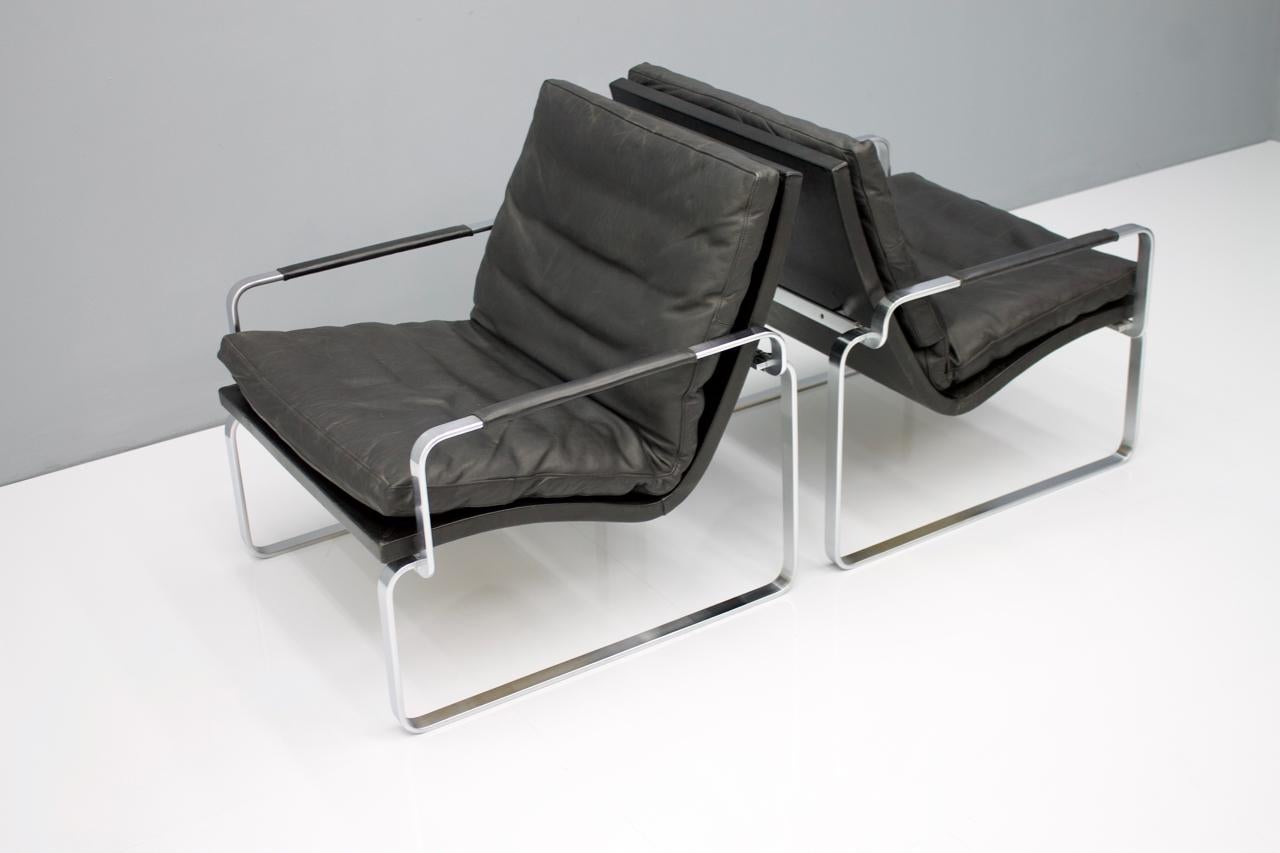 Pair of Danish Lounge Chairs by Jørgen Lund & Ole Larsen for Bo-Ex In Good Condition In Frankfurt / Dreieich, DE