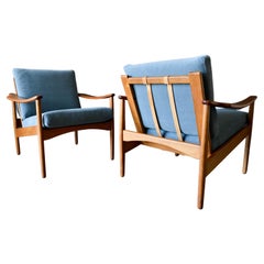 Pair of Danish Lounge Chairs by Poul E. Andersen, ca. 1960