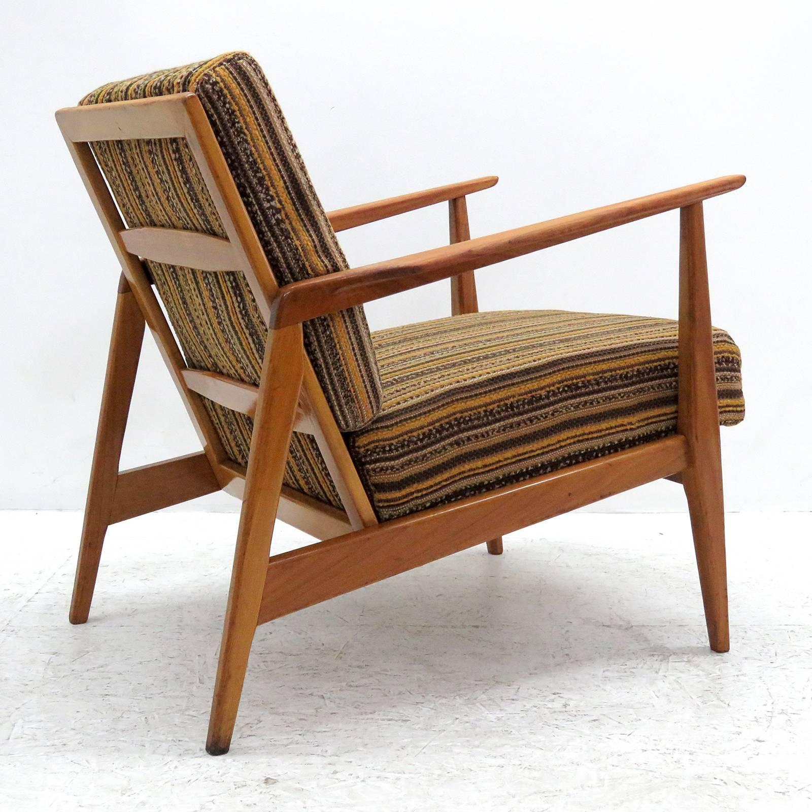 Upholstery Pair of Danish Lounge Chairs