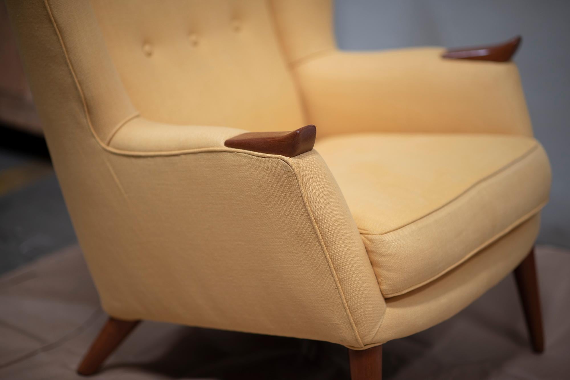 Wool DANISH MODERN Lounge Chairs [PAIR] For Sale