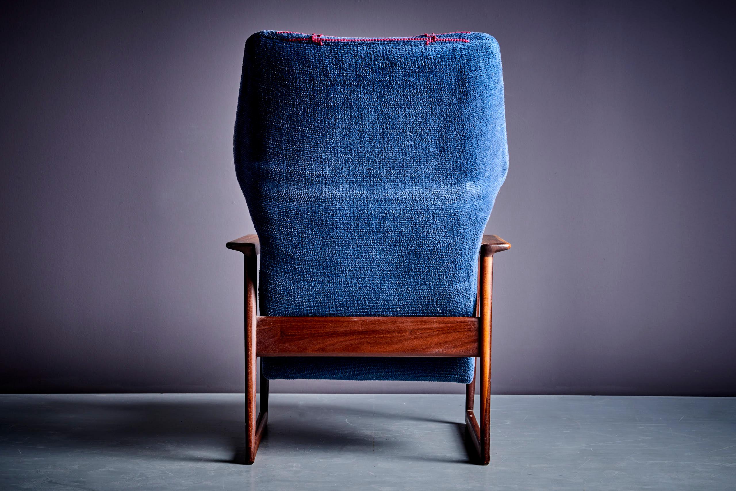 Paar dänische Loungesessel in Rosa und Blau, Dänemark, 1960er Jahre (Dänisch) im Angebot