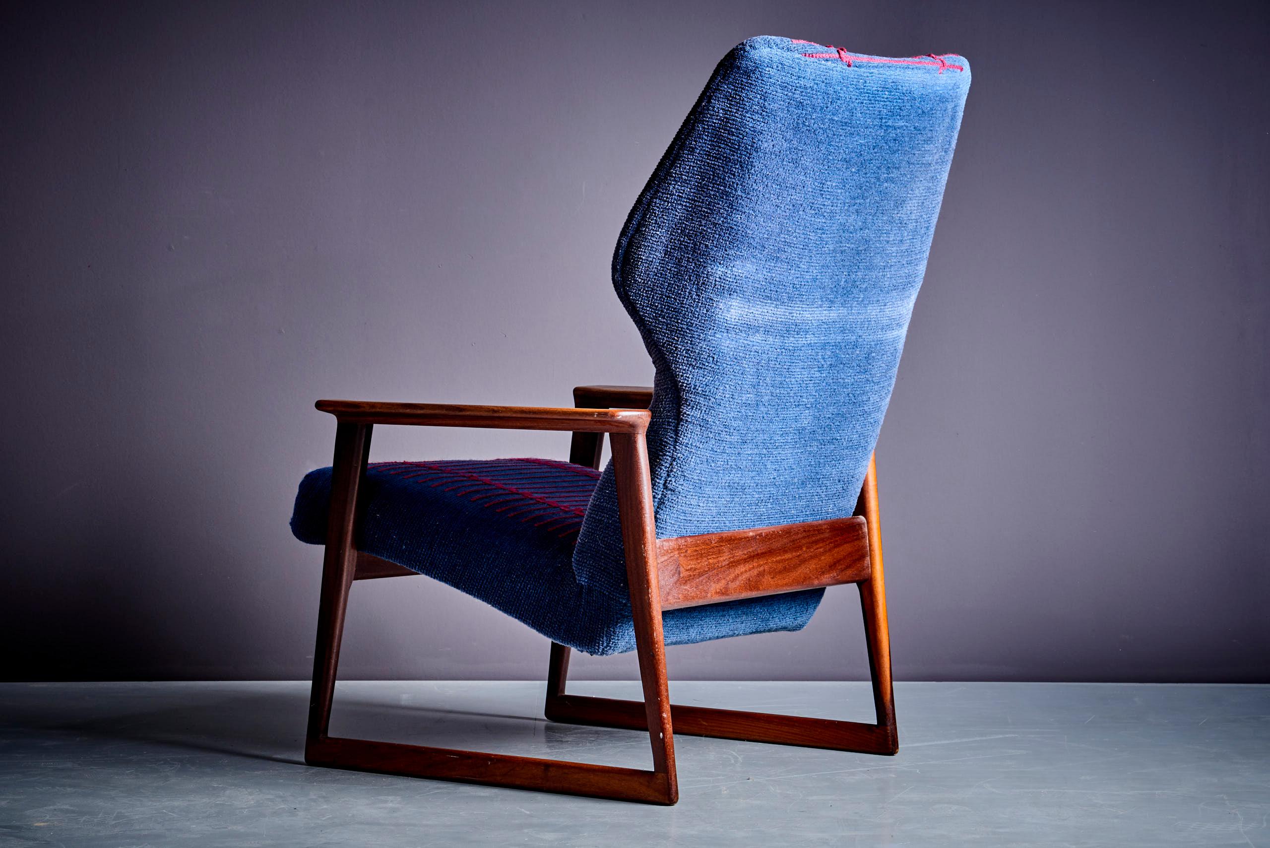 Paar dänische Loungesessel in Rosa und Blau, Dänemark, 1960er Jahre im Zustand „Relativ gut“ im Angebot in Berlin, DE