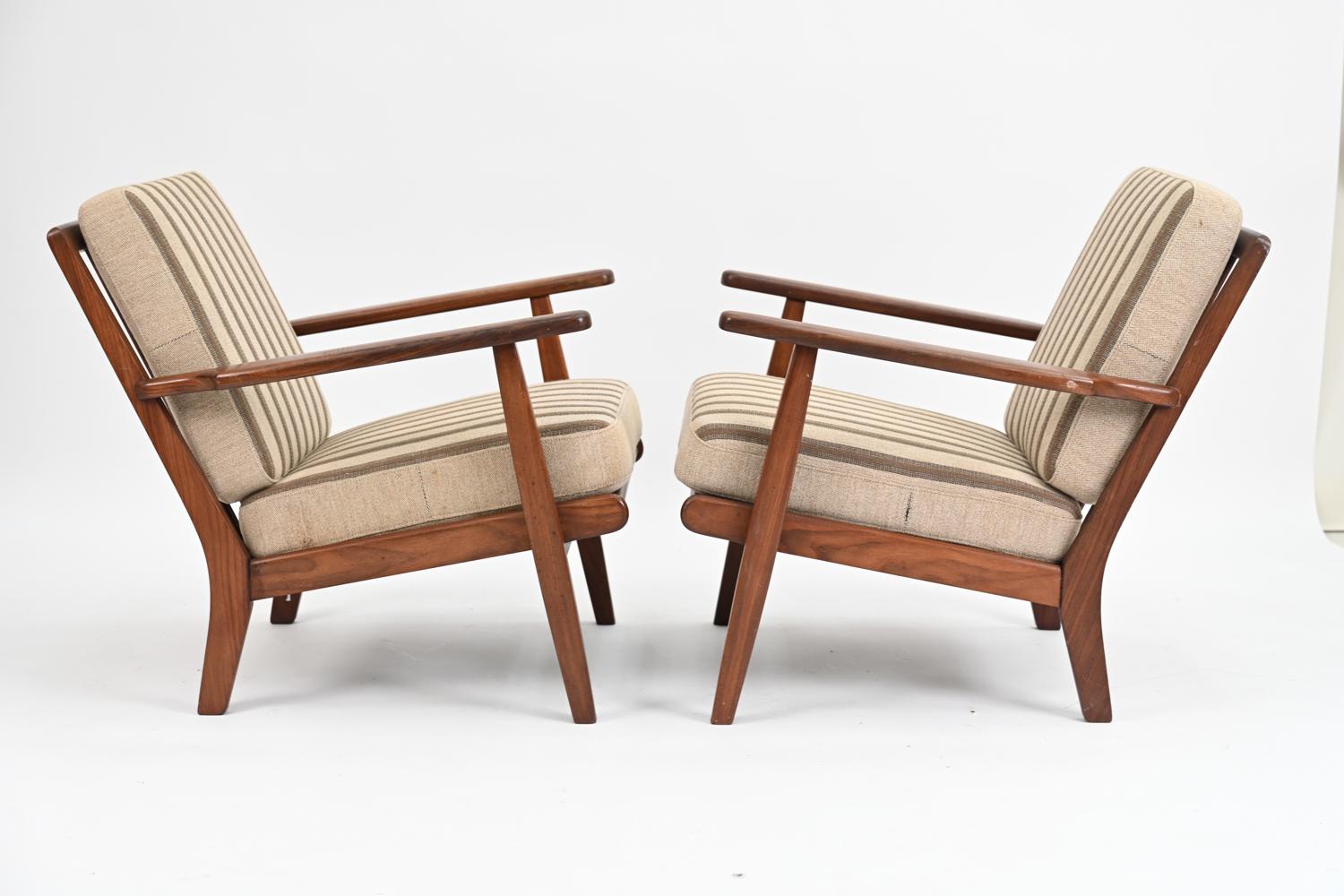 Teak Pair of Danish Lounge Chairs in the Manner of Hans Wegner for GETAMA