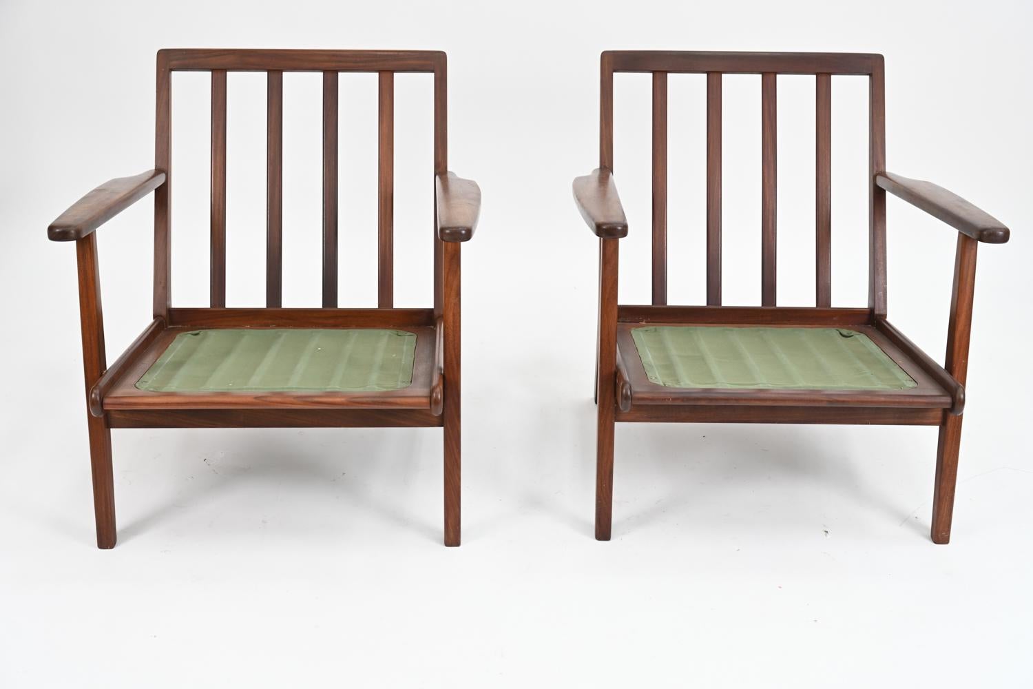 Pair of Danish Lounge Chairs in the Manner of Hans Wegner for GETAMA 3