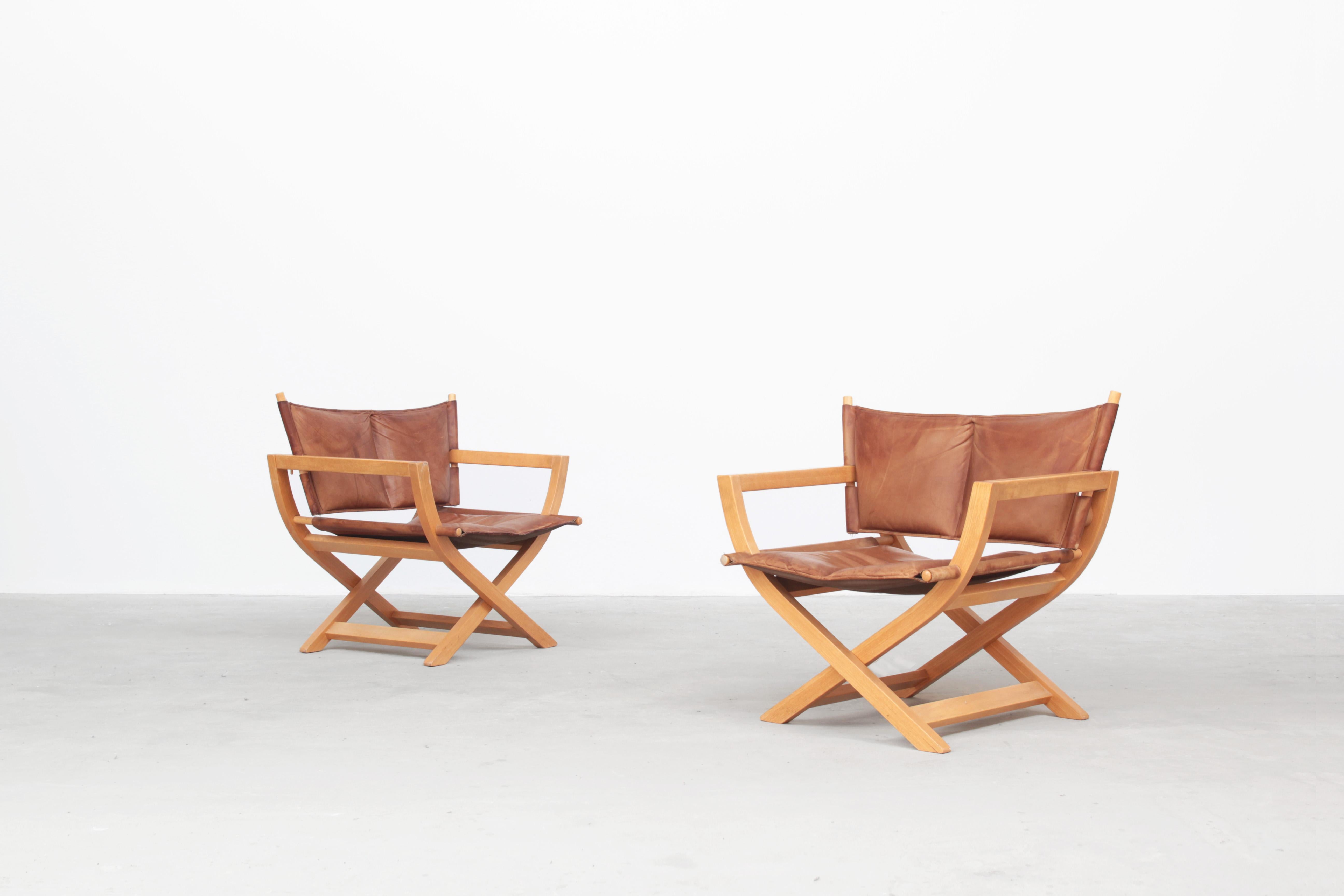 Scandinavian Modern Pair of Danish Lounge Chairs made by Westnofa, Attributed to Børge Mogensen