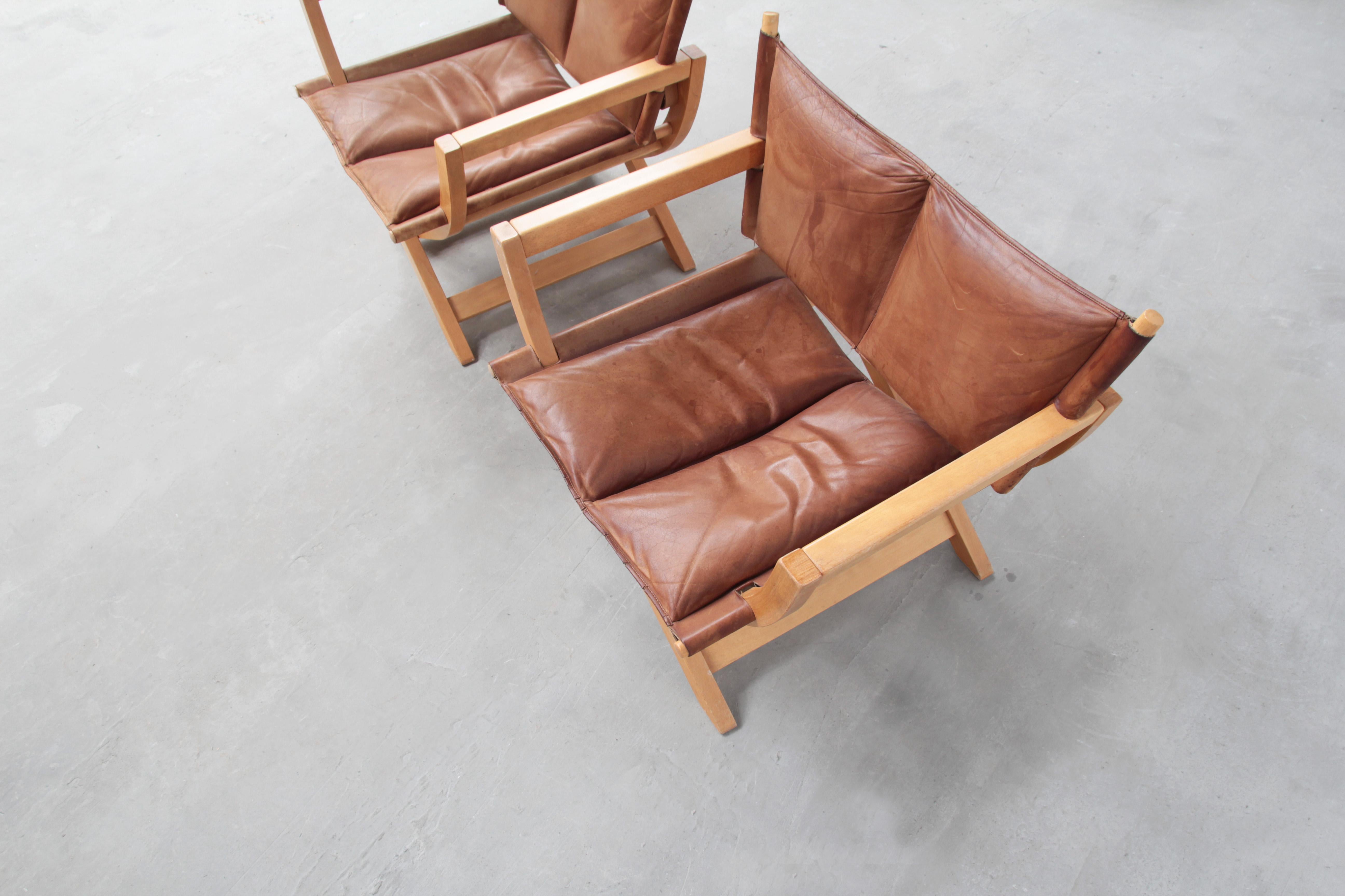 Mid-20th Century Pair of Danish Lounge Chairs made by Westnofa, Attributed to Børge Mogensen