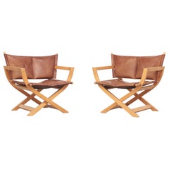 Pair of Danish Lounge Chairs made by Westnofa, Attributed to Børge Mogensen