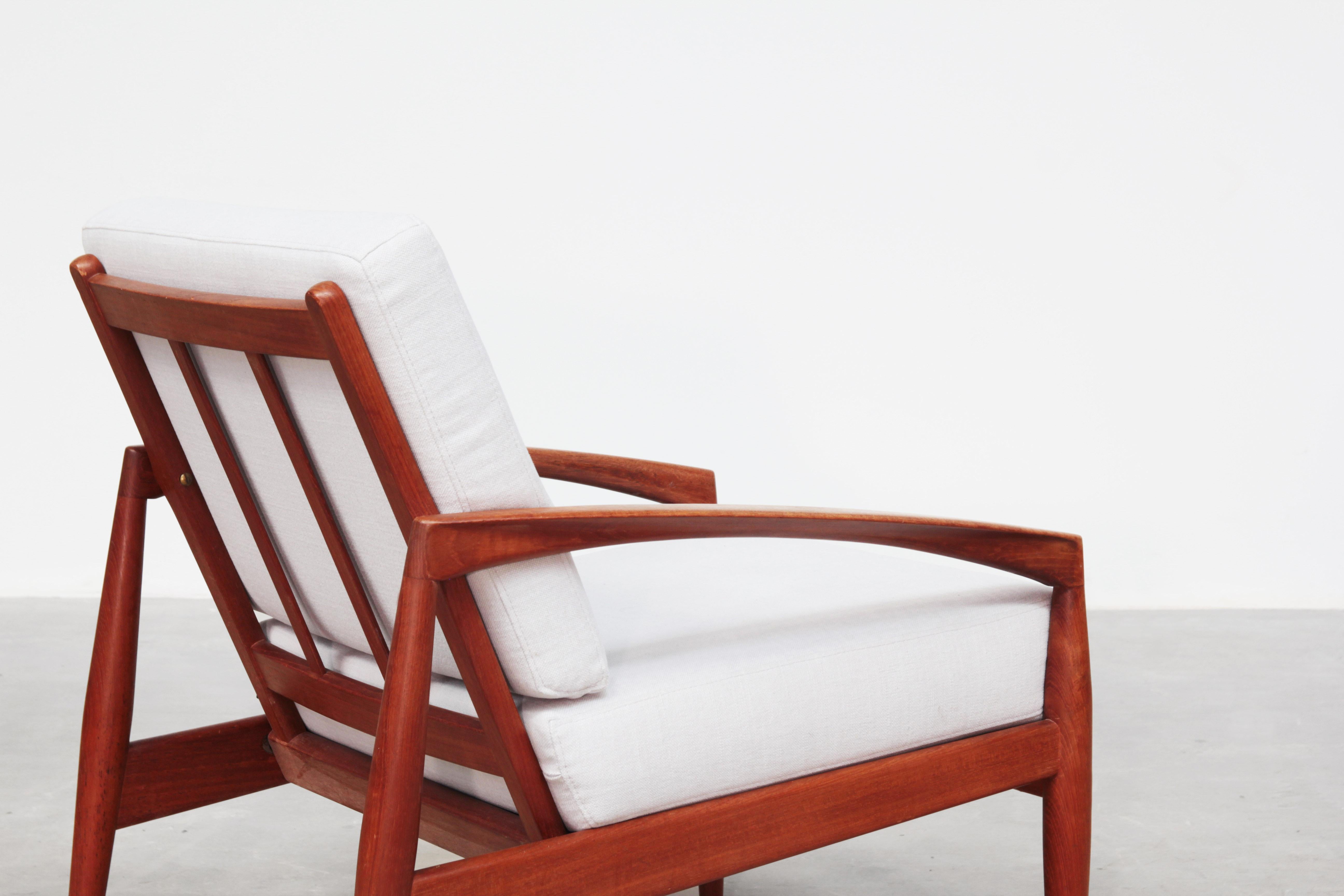 Pair of Danish Lounge Easy Chairs by Kai Kristiansen for Magnus Olesen in Teak 1